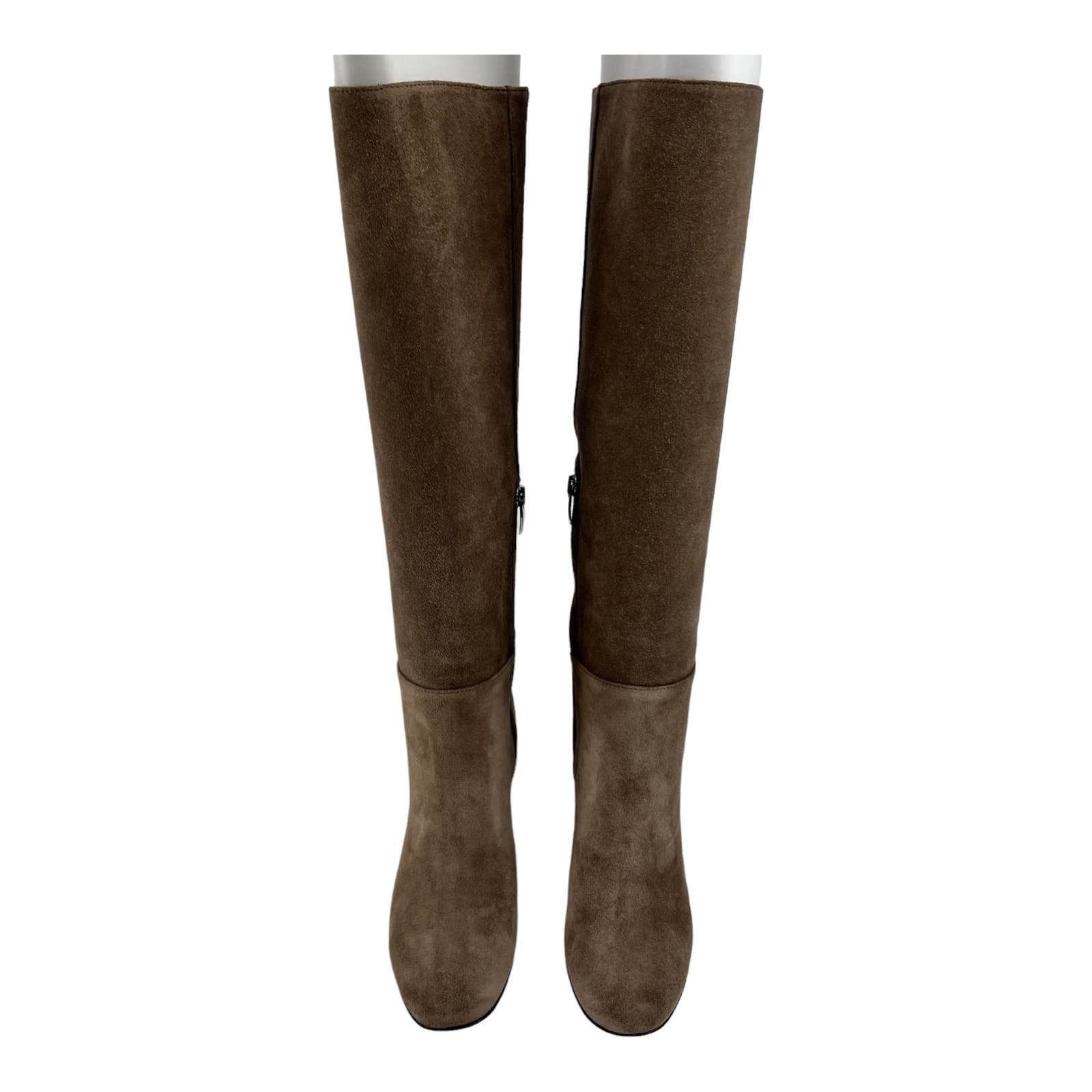 Via Spiga Women US 4.5 Brown Taure Suede Knee-High Booties