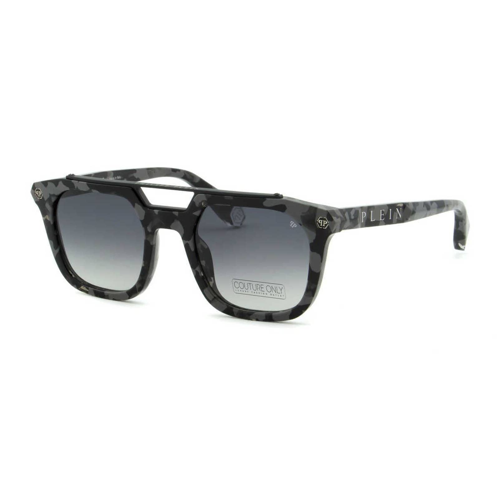 Men Camo Square Sunglasses SPP001M-0721 Gray Lens