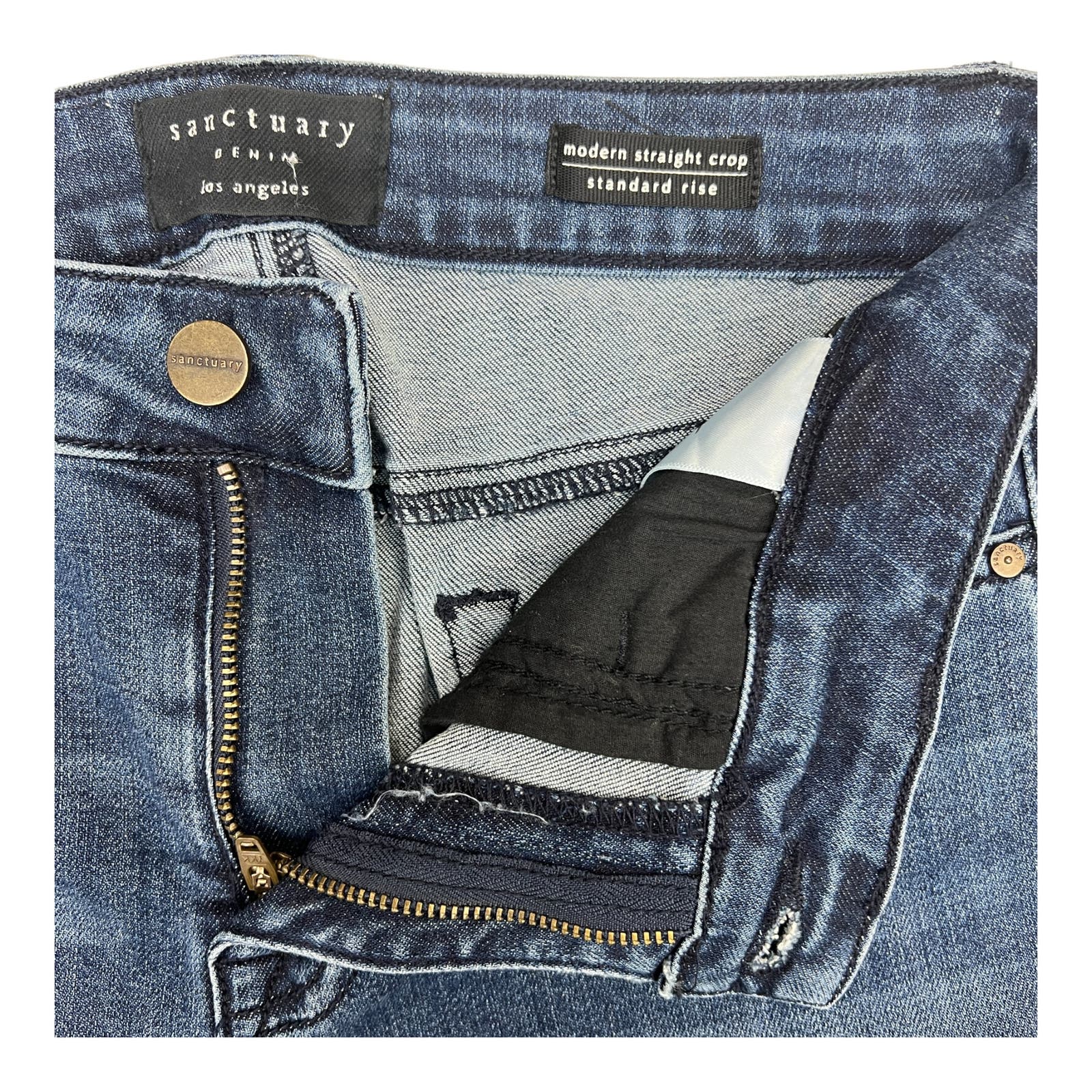 Sanctuary Women Denim Blue Jeans US 26 Cropped Straight