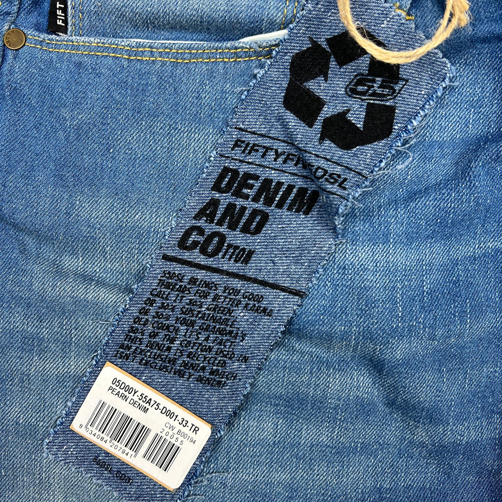 Diesel Pokus Men Denim Jeans US 29 Slim Fit Sticker Cotton