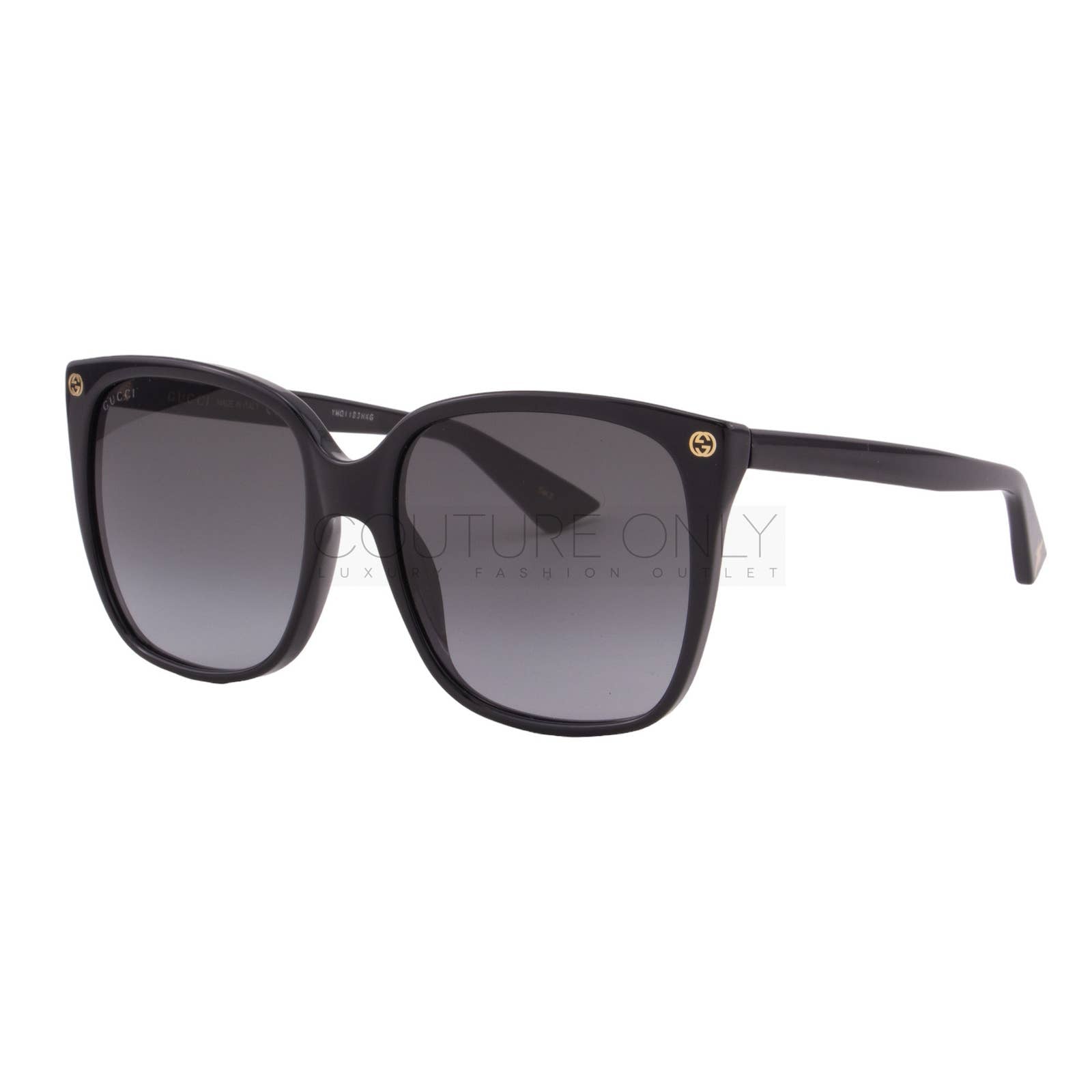 Women Black Oversized Square Sunglasses GG0022S-001