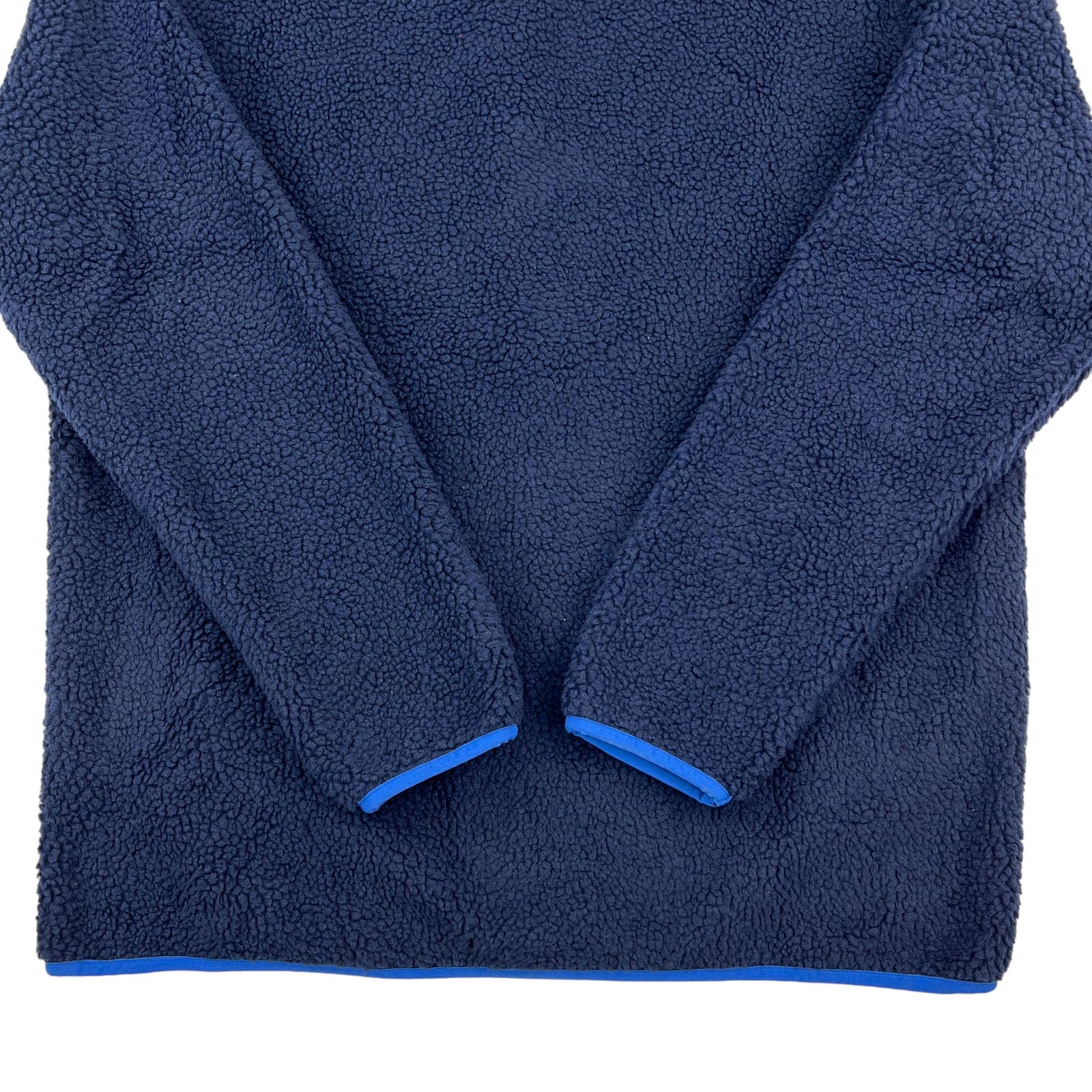 Pacific & Park Men Navy Teddy Full Zip Jacket US XL Colorblocker Pocket