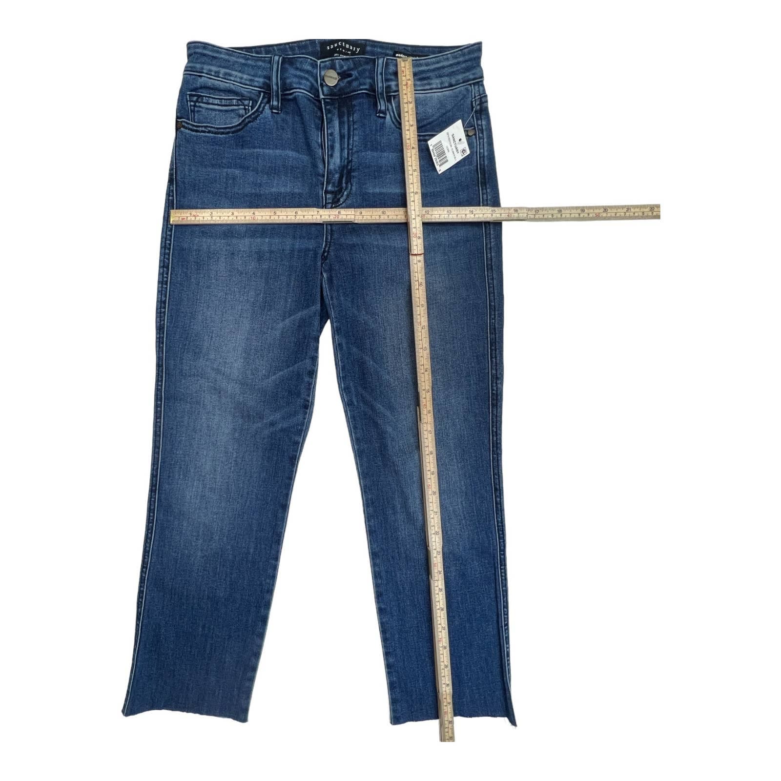 Sanctuary Women Denim Blue Jeans US 26 Cropped Straight