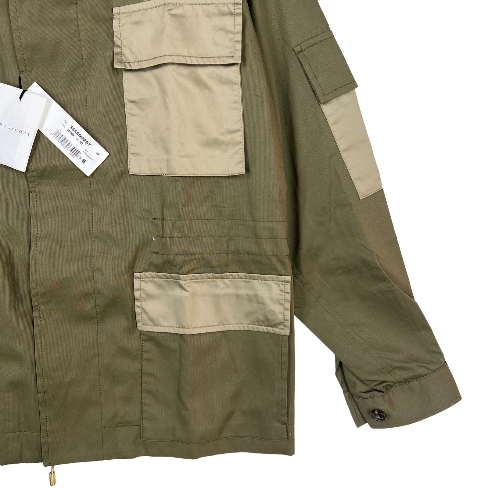 Marc Jacobs Men Olive Green Size IT 46 Twill Safari Jacket