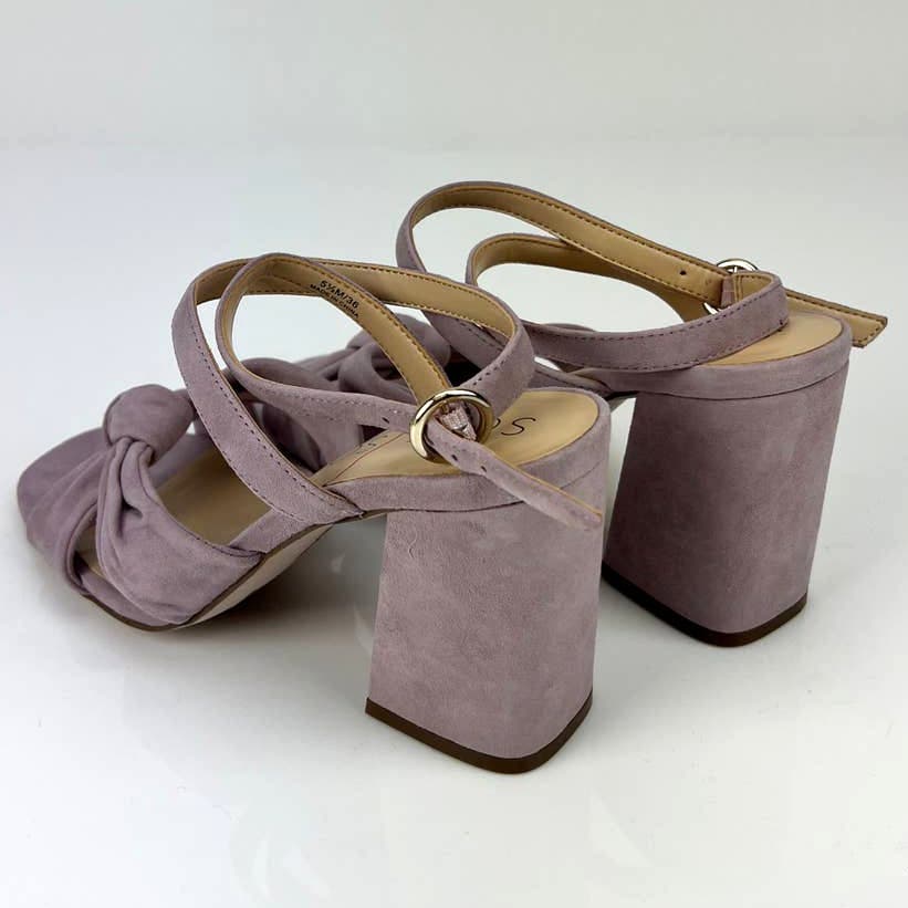 Sole Society Women US 5.5 Lavender Suede Ankle Strap Sandals