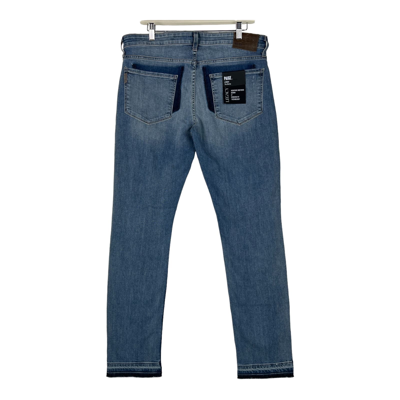 Paige Lennox Men Denim Blue Jeans US 33 Slim Skinny Ripped