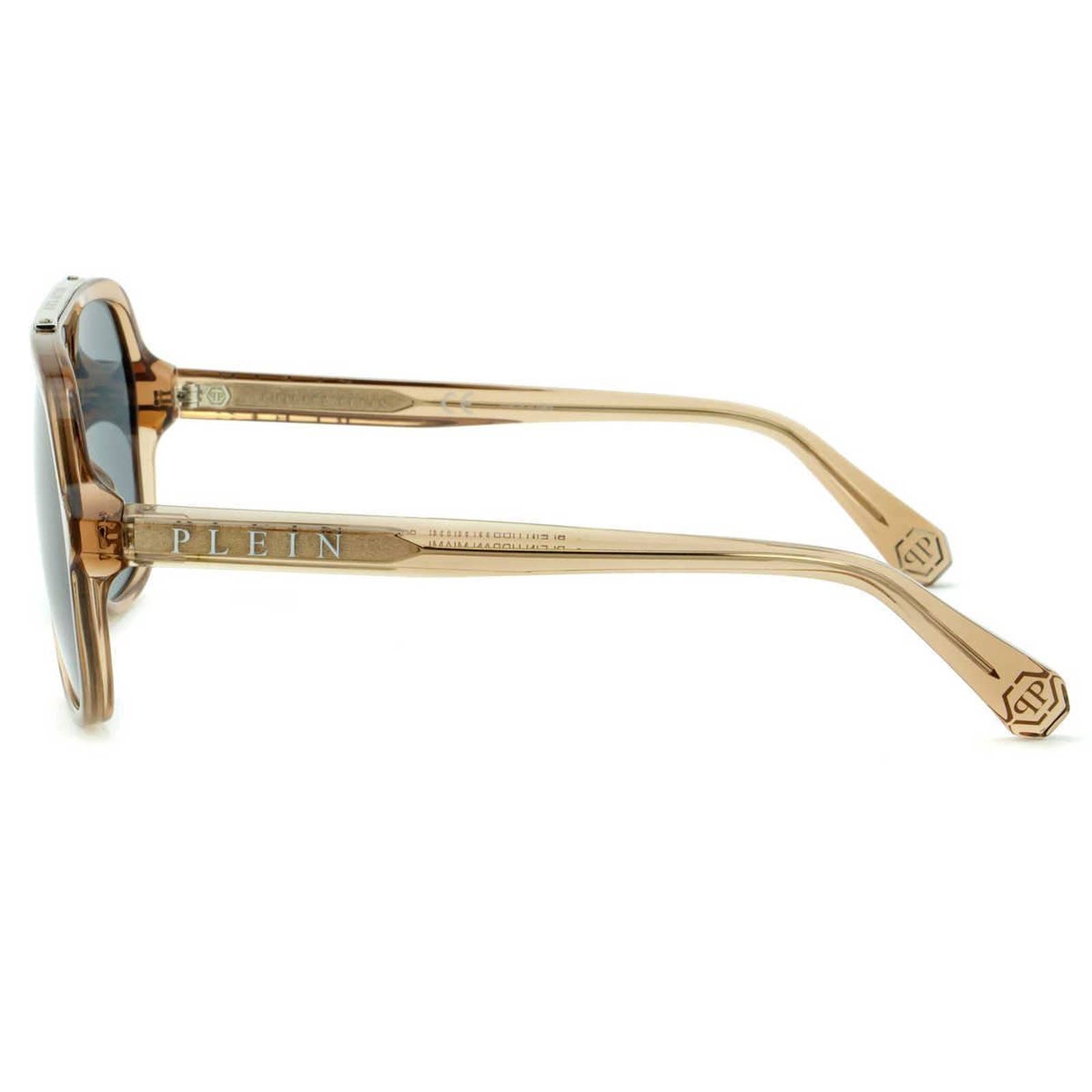 Men Brown Translucent Aviator Sunglasses SPP004V-07MK