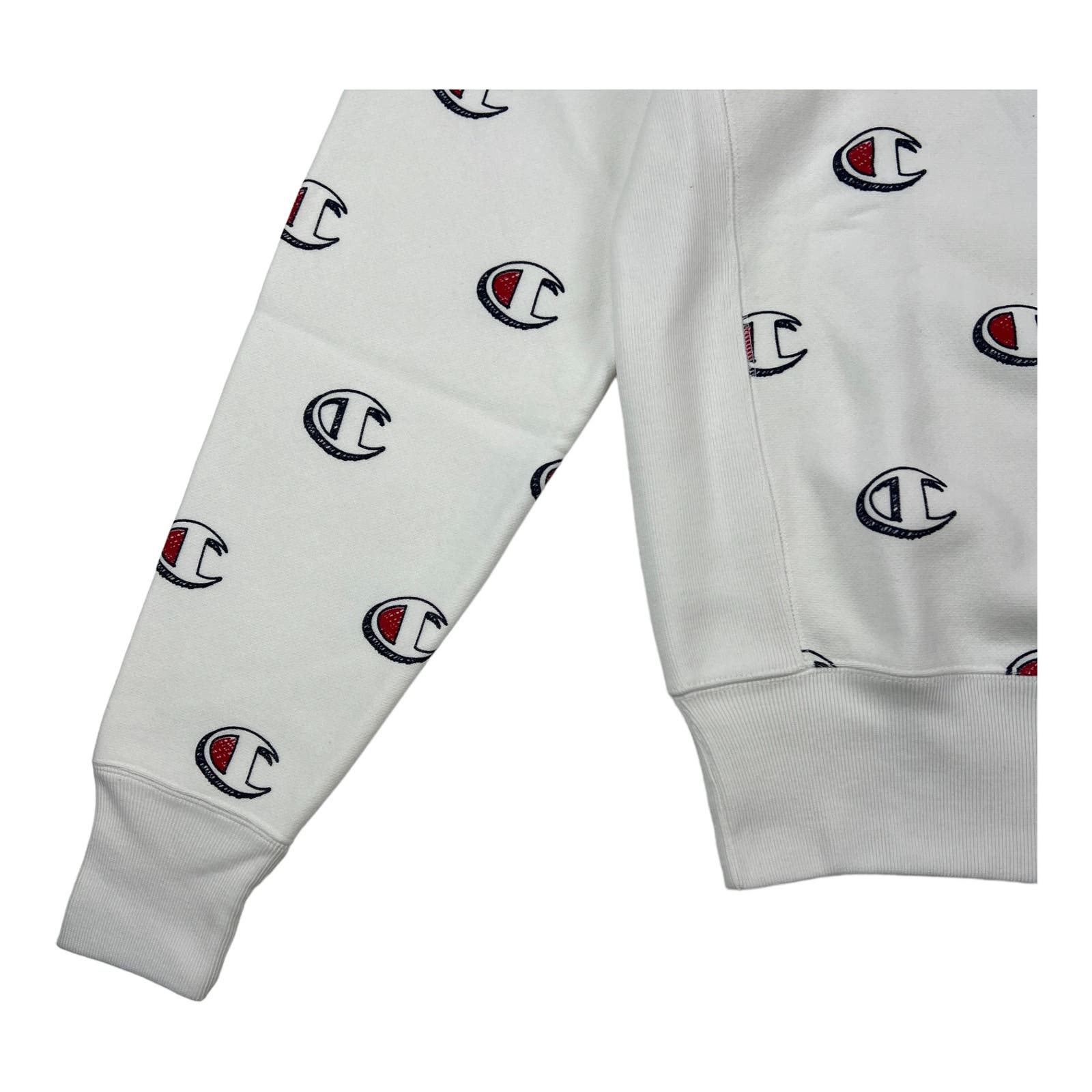Champion Men White Sweatshirt US XS Long Sleeve Crew Neck