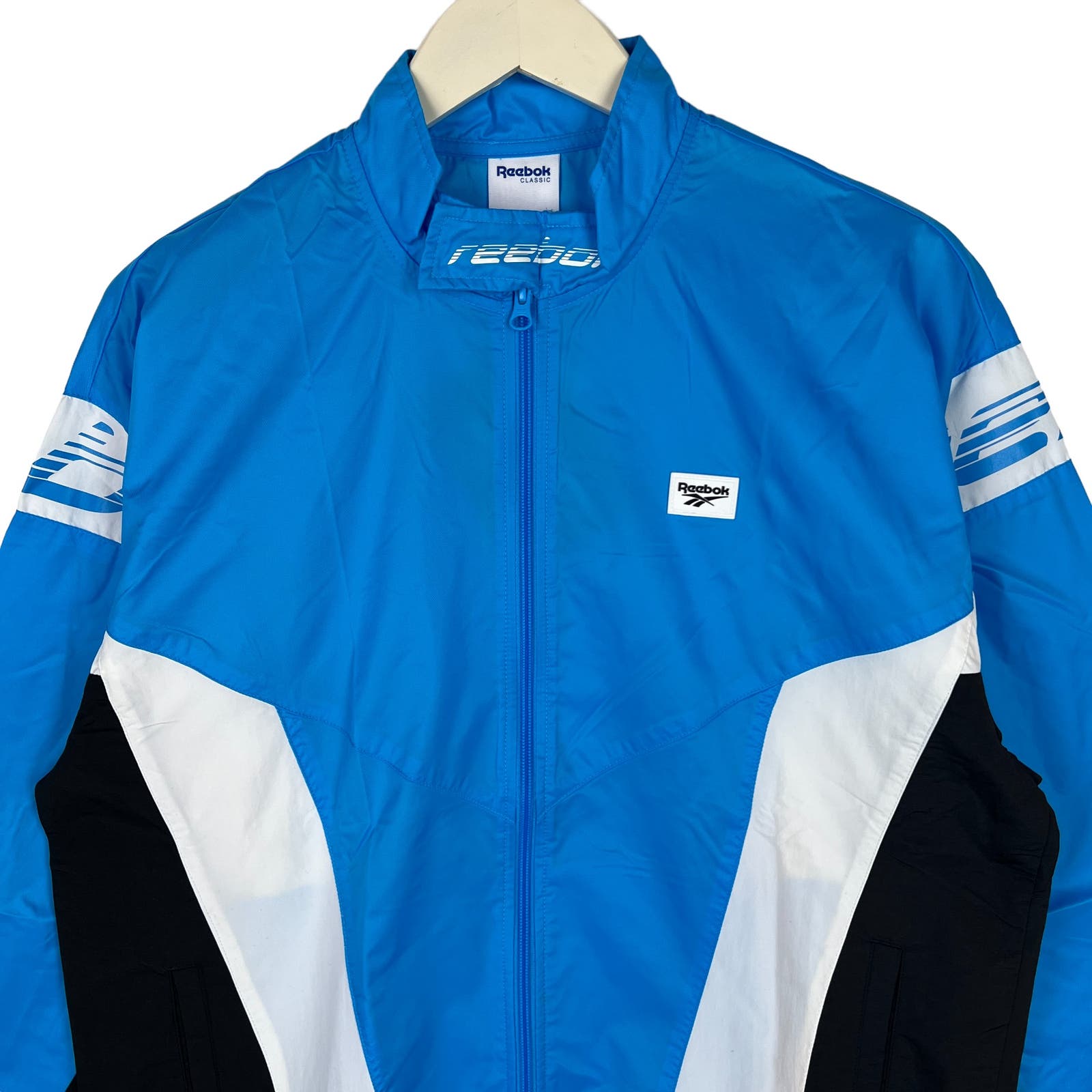 Reebok Classic Men Blue Windbreaker US M Track Jacket Zip Up