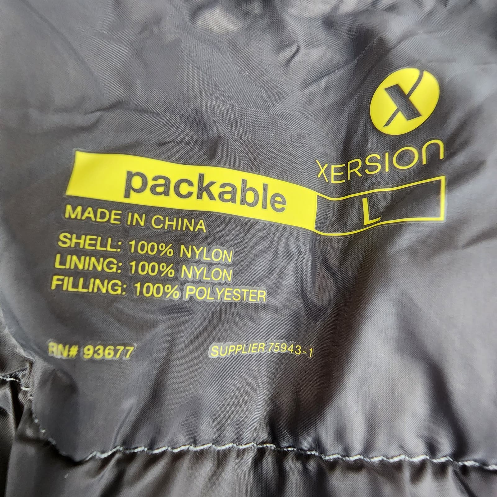 Xersion Men Puffer Winter Lightweight Jacket US L Water Wind Resistant