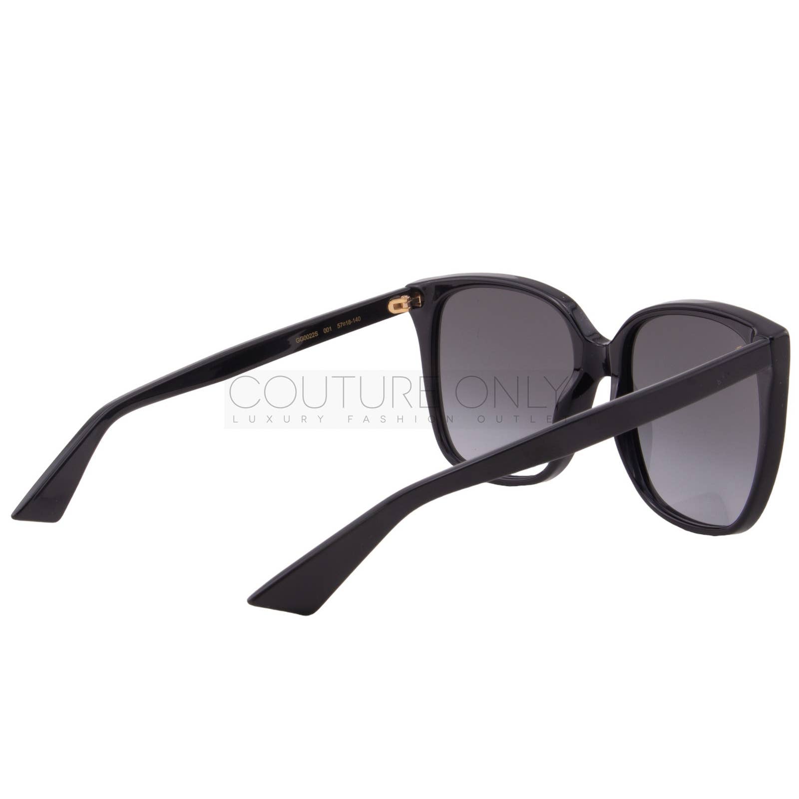 Women Black Oversized Square Sunglasses GG0022S-001