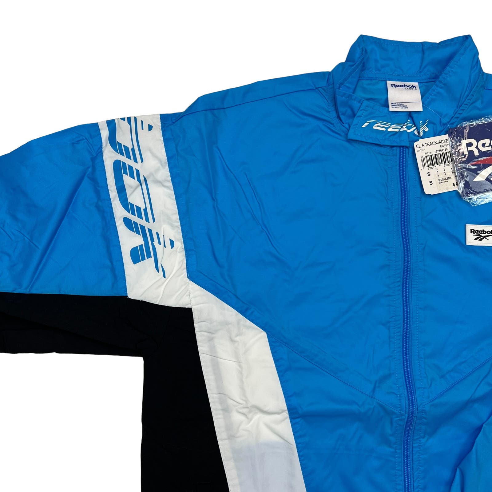 Reebok Classic Men Blue Windbreaker US S Track Jacket Zip Up