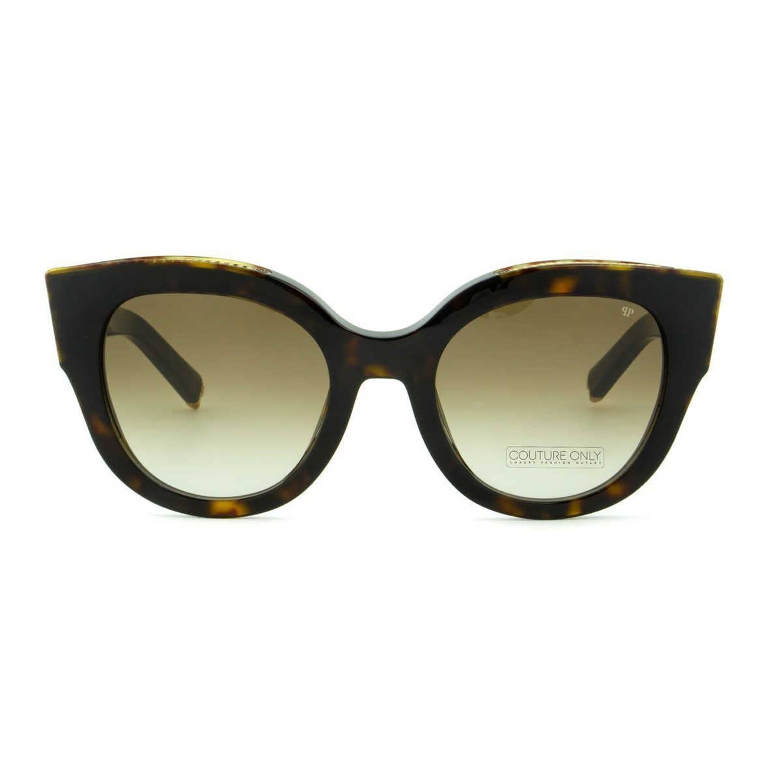 Women Havana Brown Cat-Eye Sunglasses SPP026S-0722
