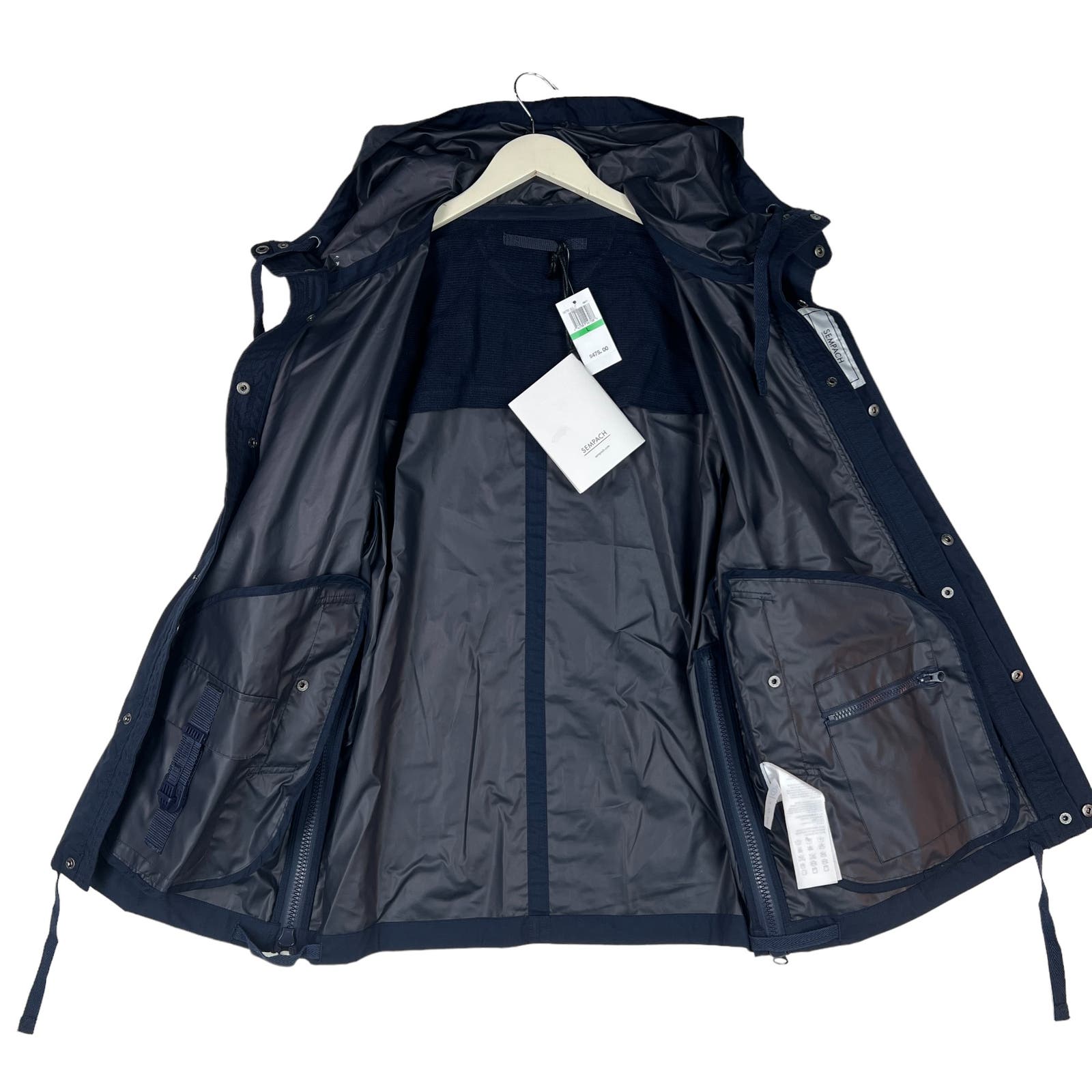 Sempach Men Navy Hooded Jacket US L Adjustable Windbreaker