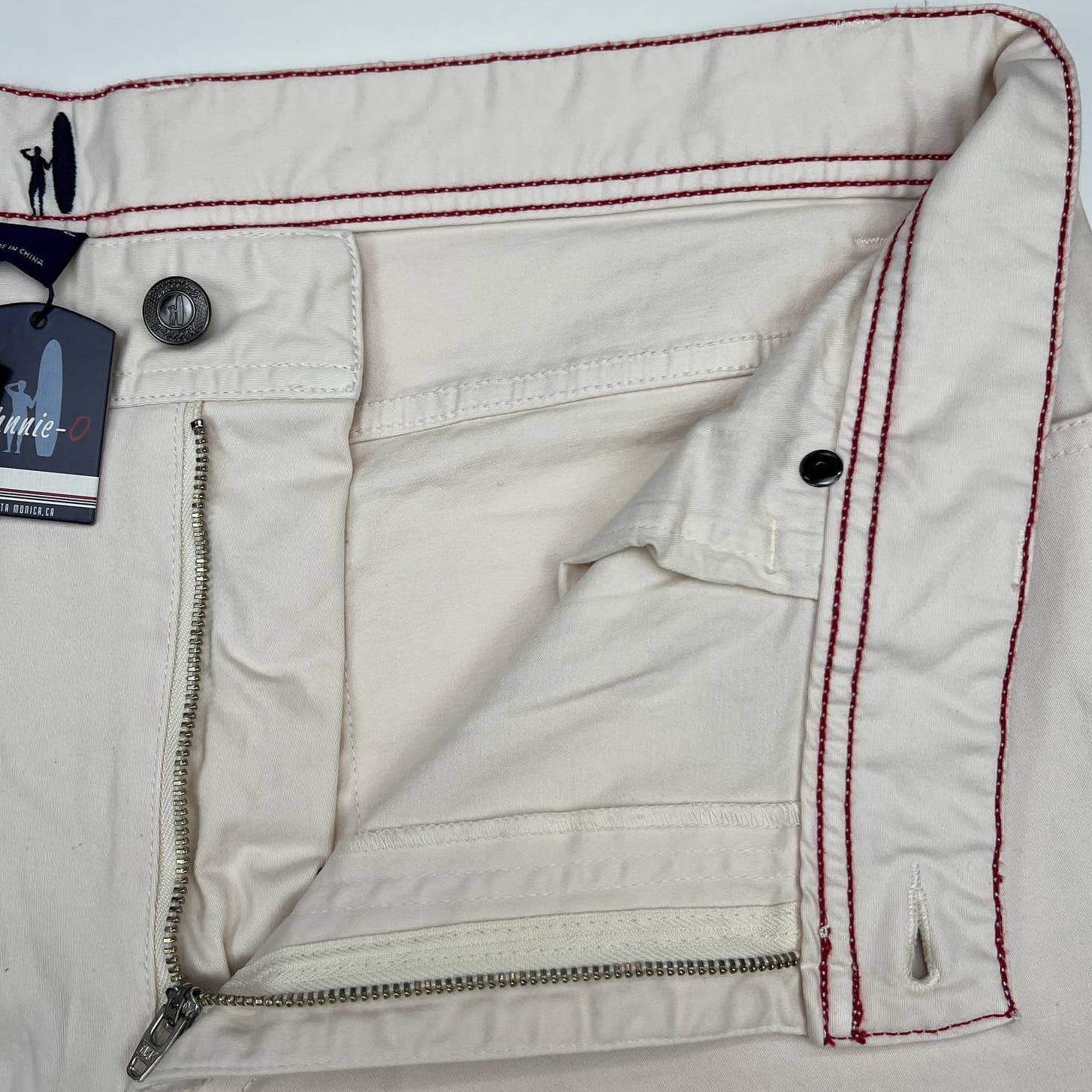 Johnnie-O Sawyer Men Stone White Jeans US 36x32 Slim Fit