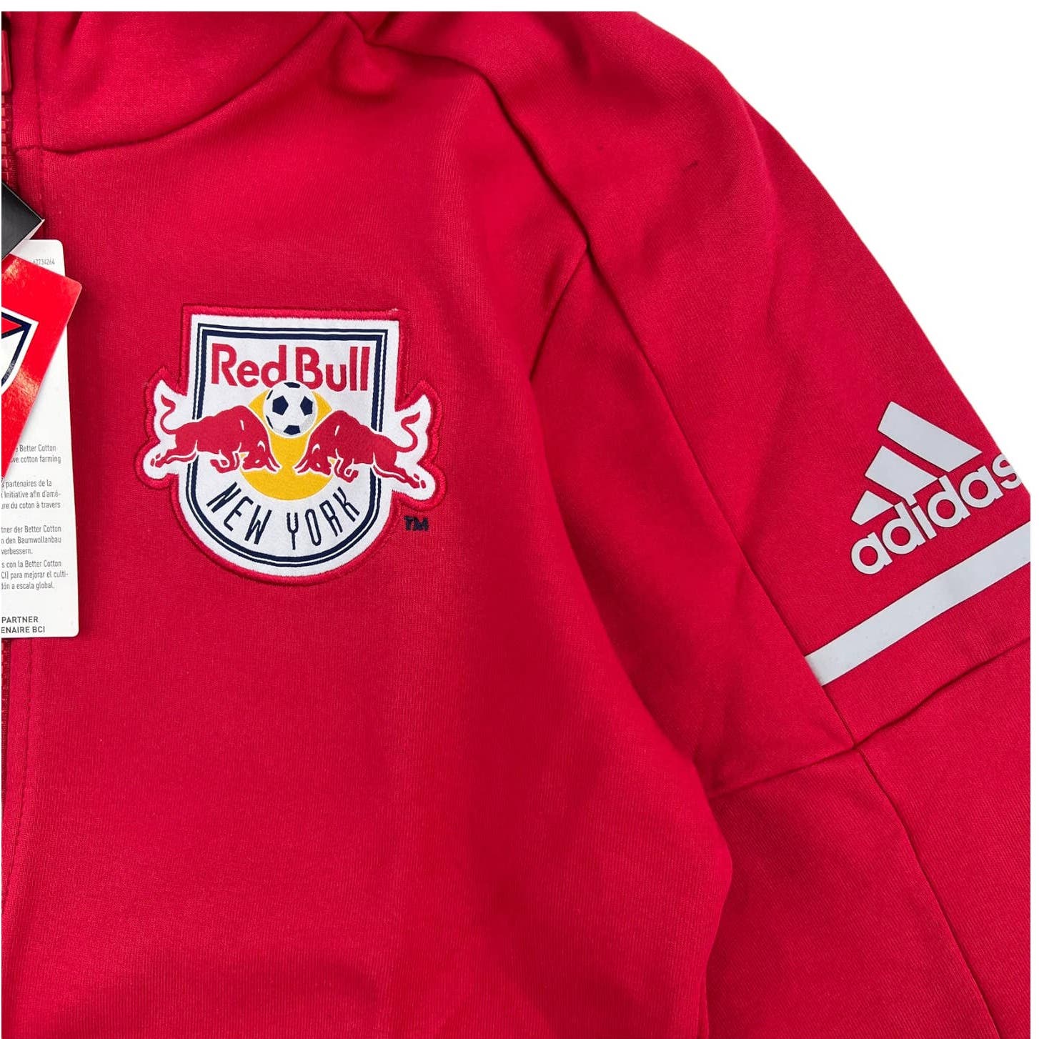 Adidas Red Bull Men Red Jacket US XS Full Zip Long Sleeve Hoodie