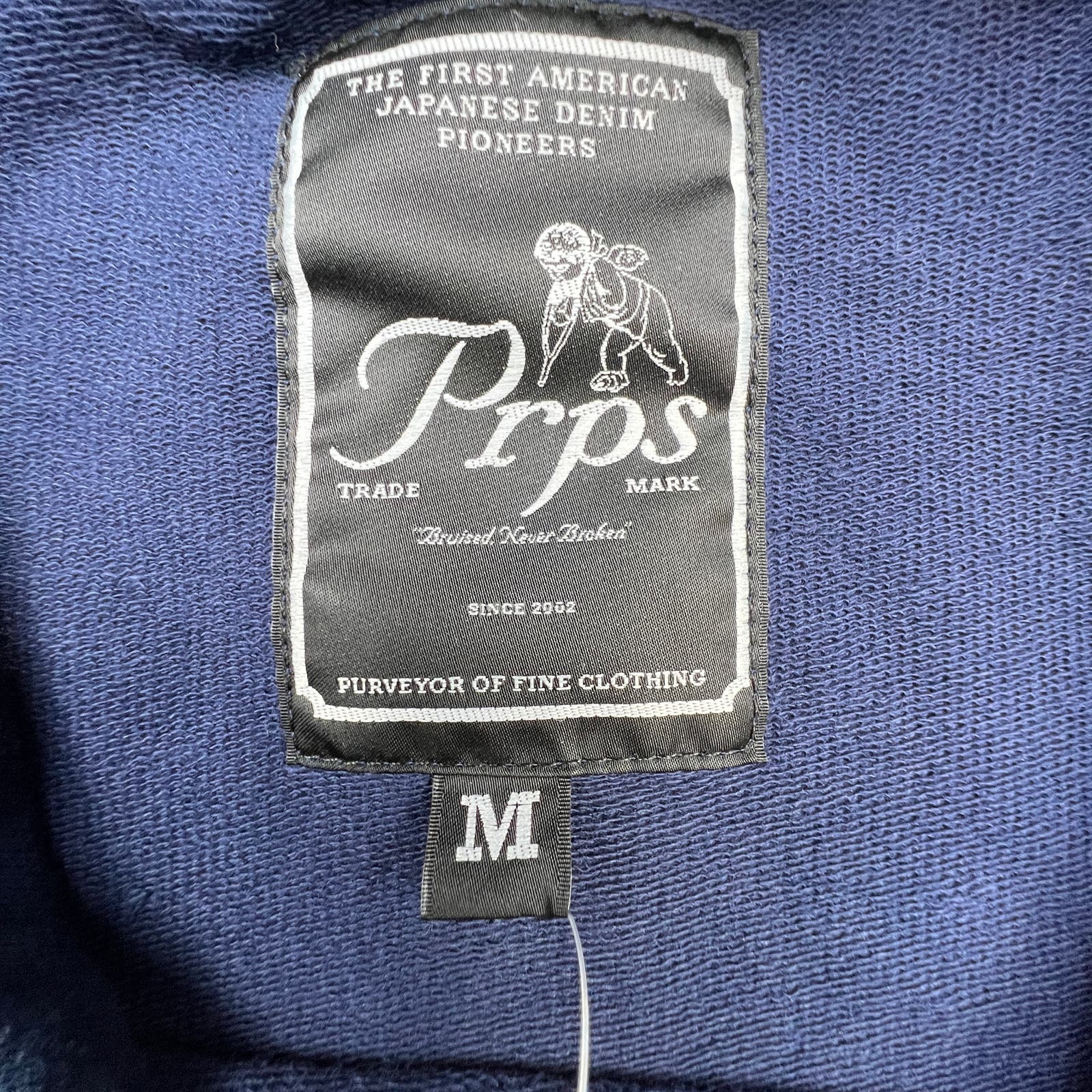 PRPS Men Navy Blue Printed Hoody US M Long Sleeve