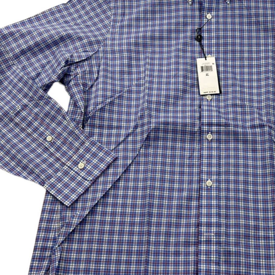 Ralph Lauren Men Blue Plaid Shirt US XL Long Sleeve Button Down