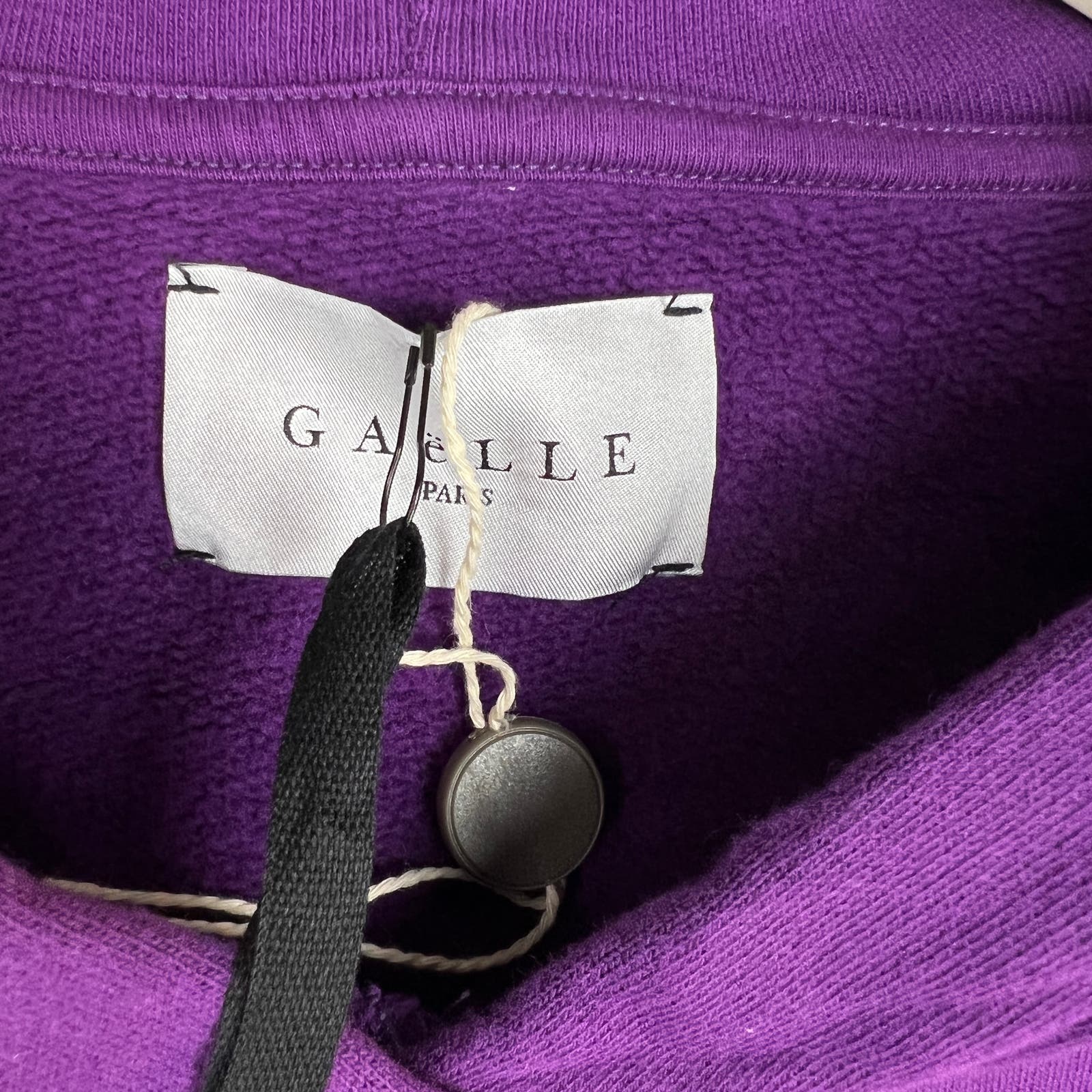 Gaelle Paris Women Purple Oversized Hoody IT 2 Long Sleeve Cotton