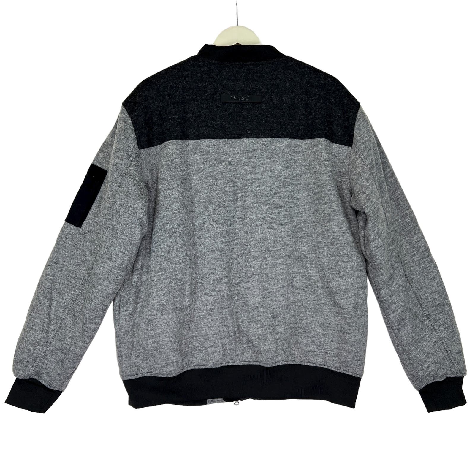 WESC Multi Gray US Men XL / Women XXL Bomber Blocked Flannel Jacket