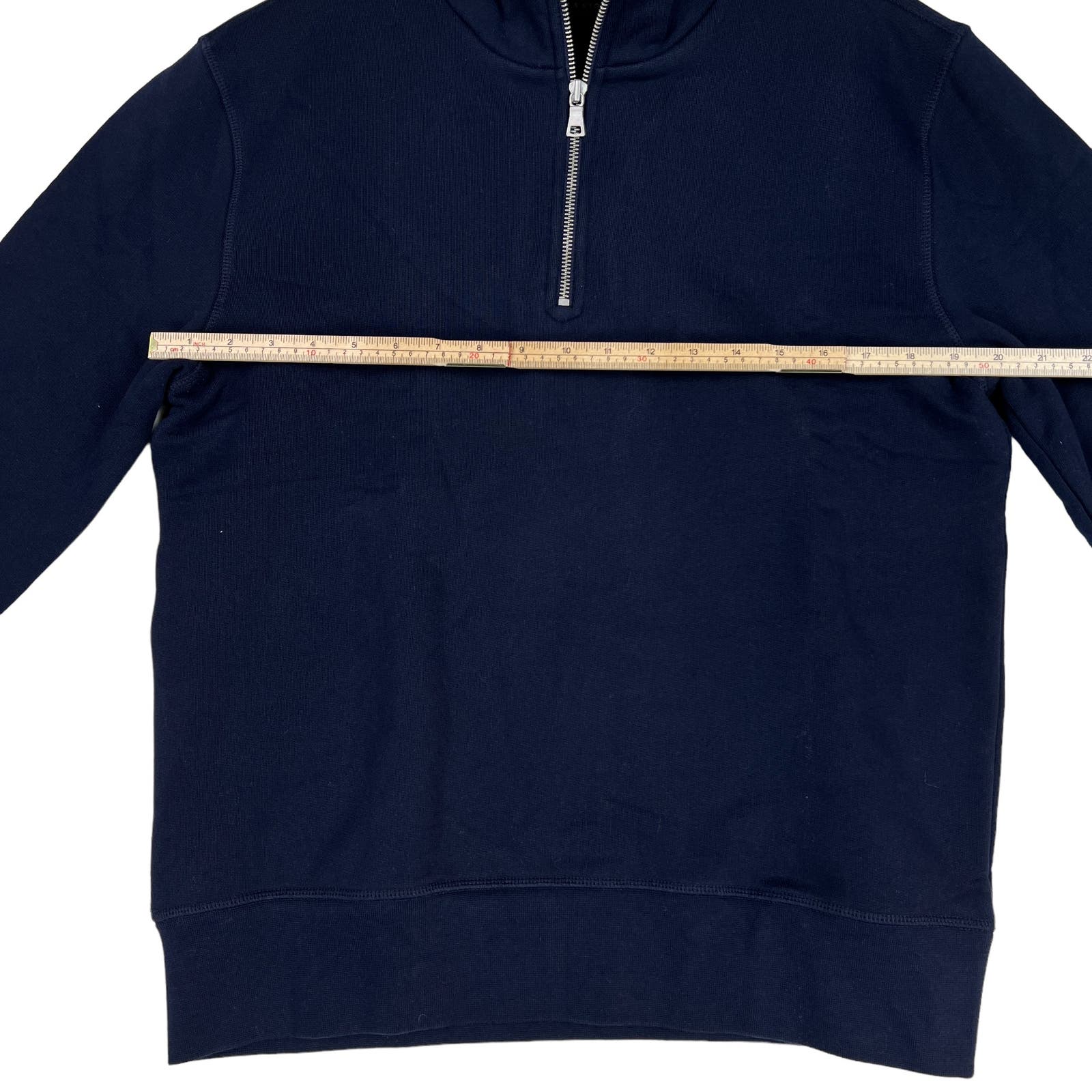 Bloomingdale's Factory Men Navy Sweater US L Half Zip Fleece