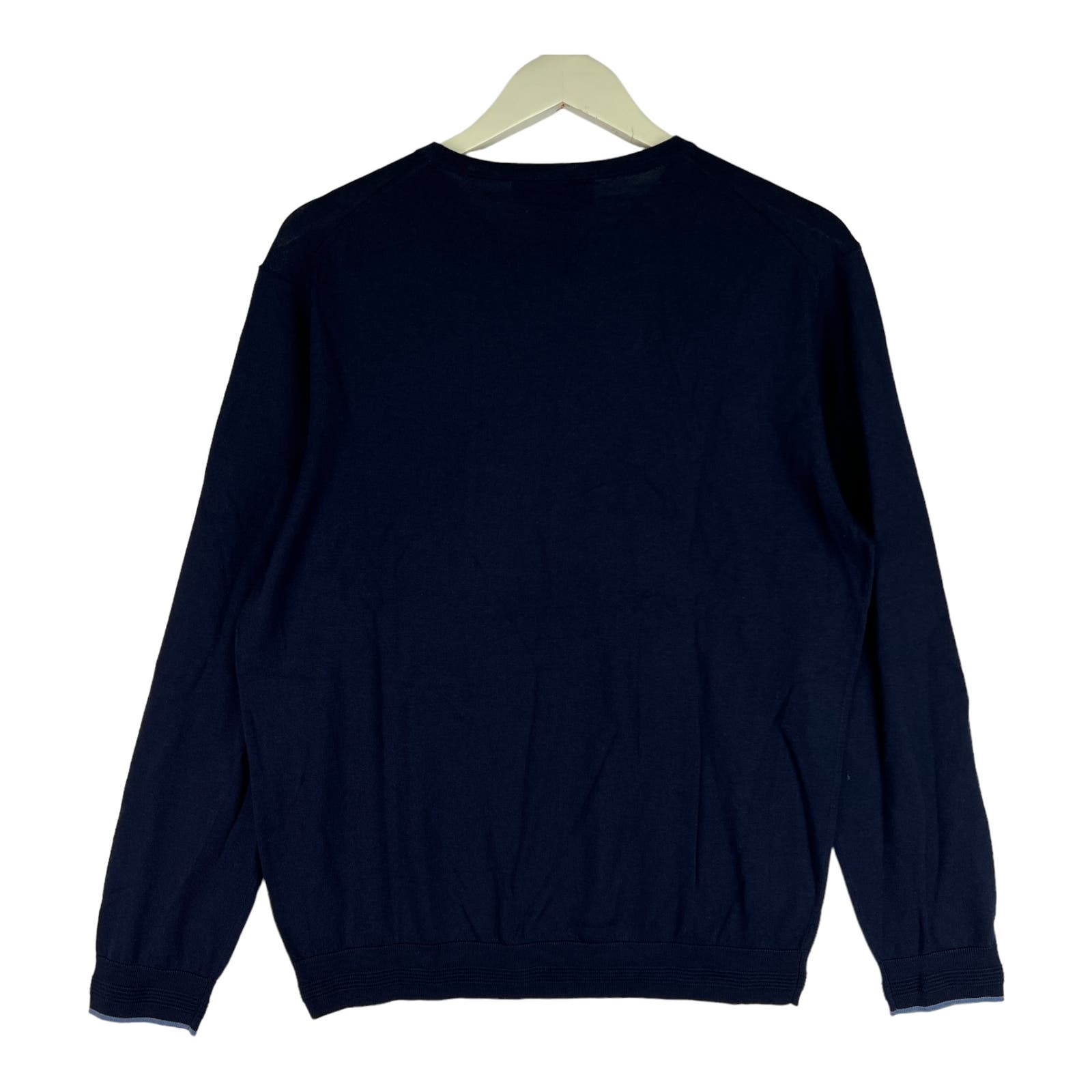 Dylan Gray Men Navy Blue Sweatshirt US L Crew Neck Long Sleeve