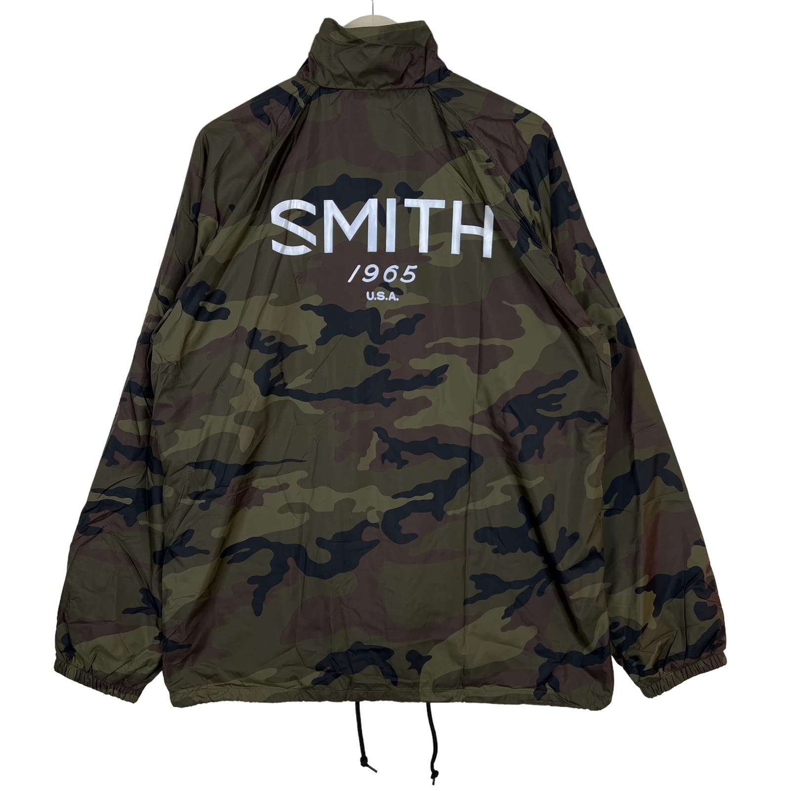 Smith Men Coaches Jacket US L Olive Camo Windbreaker Beimar
