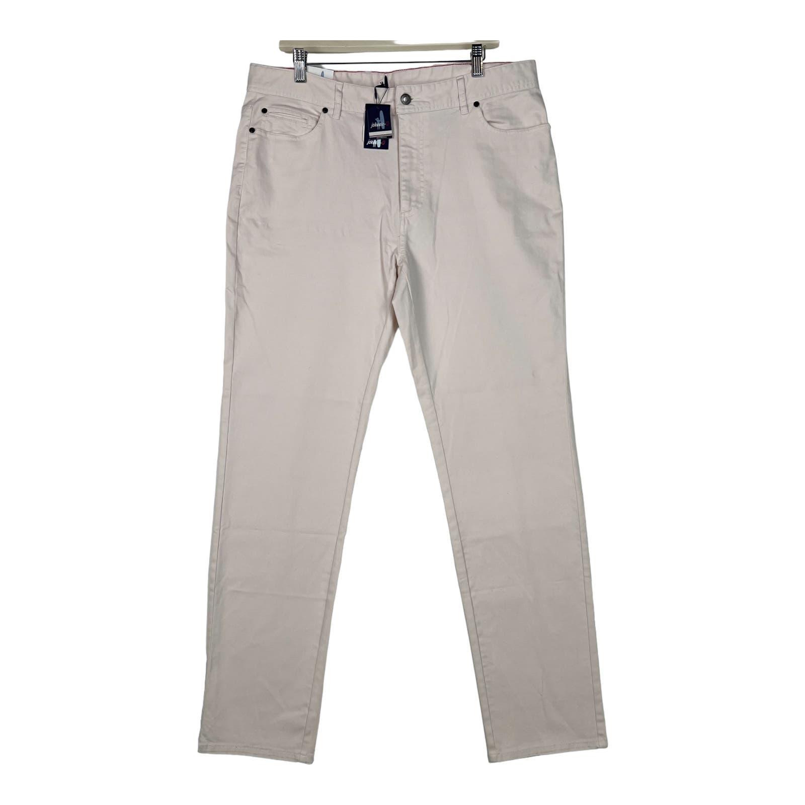 Johnnie-O Sawyer Men Stone White Jeans US 38x32 Slim Fit