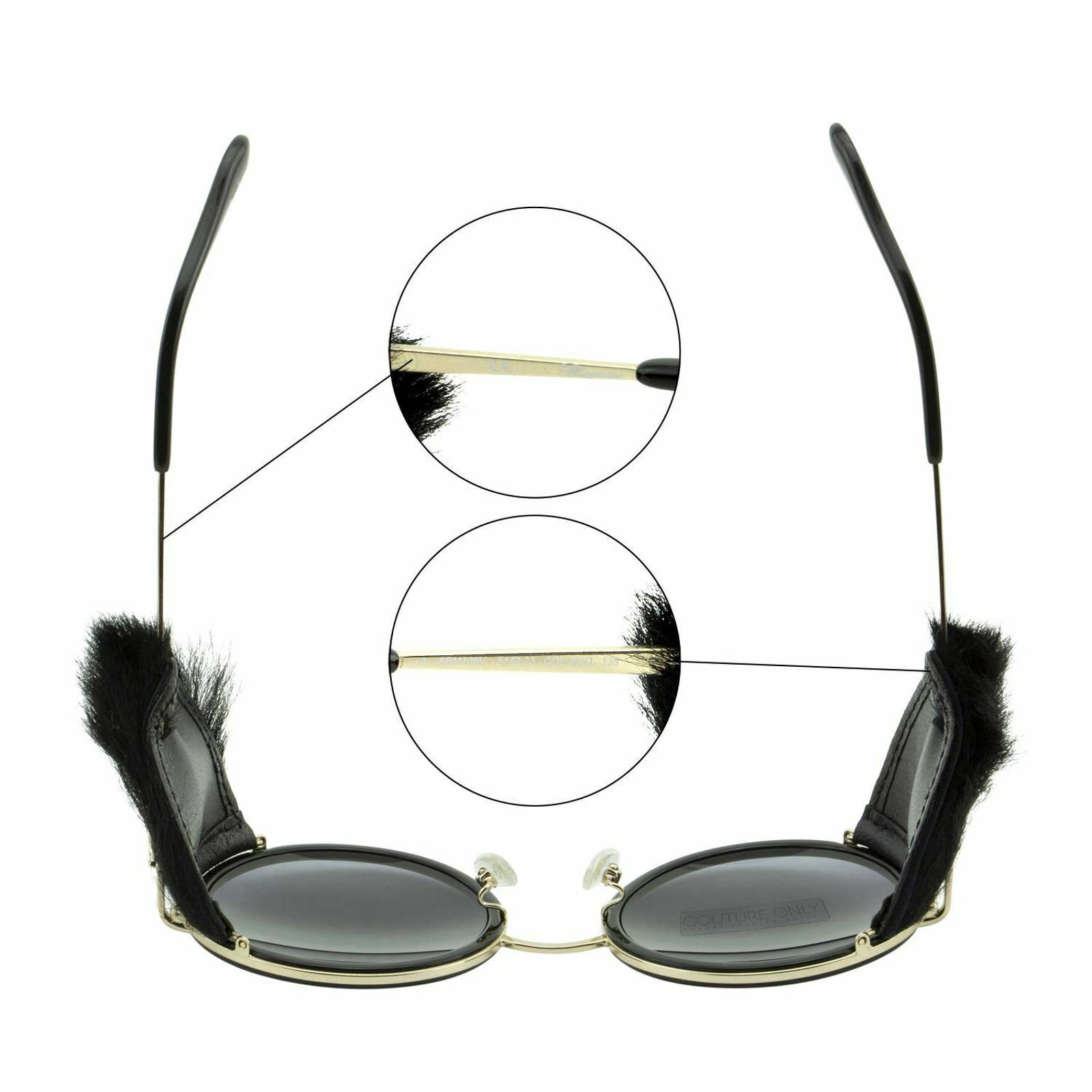 Limited Edition Women Gold Round Sunglasses