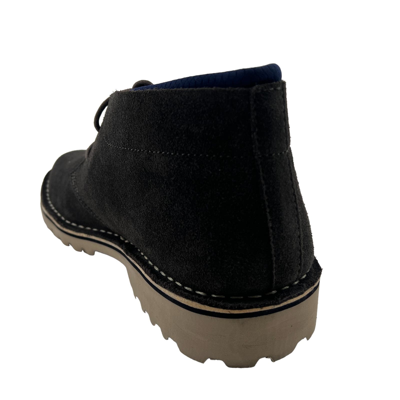 Kenneth Cole Reaction Men 12 US Leather Chukka Boots Dark Grey Shoes