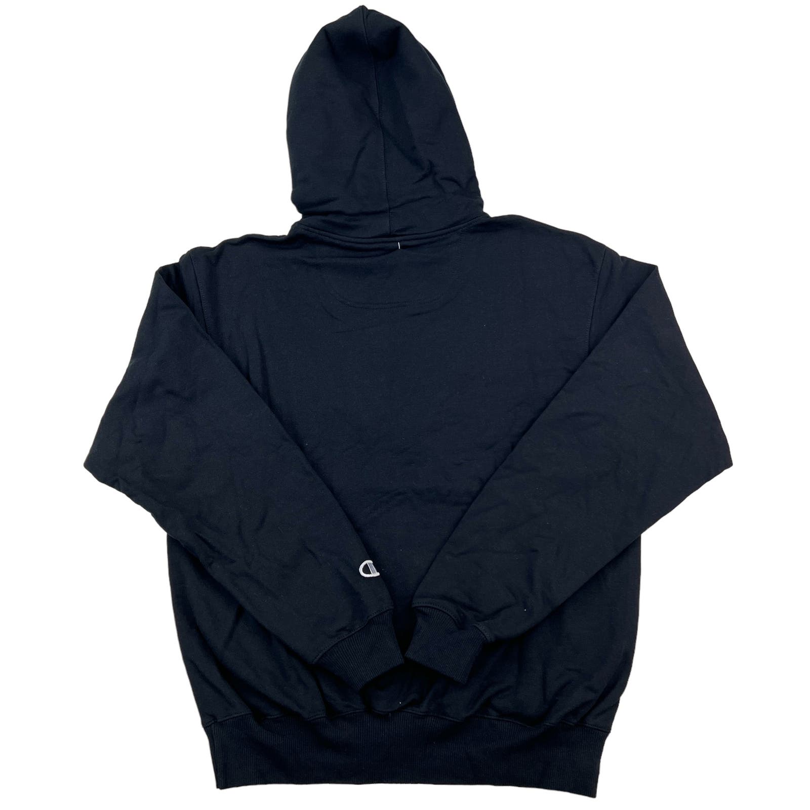 Champion Men Black Hoodie US M Logo Printed Long Sleeve