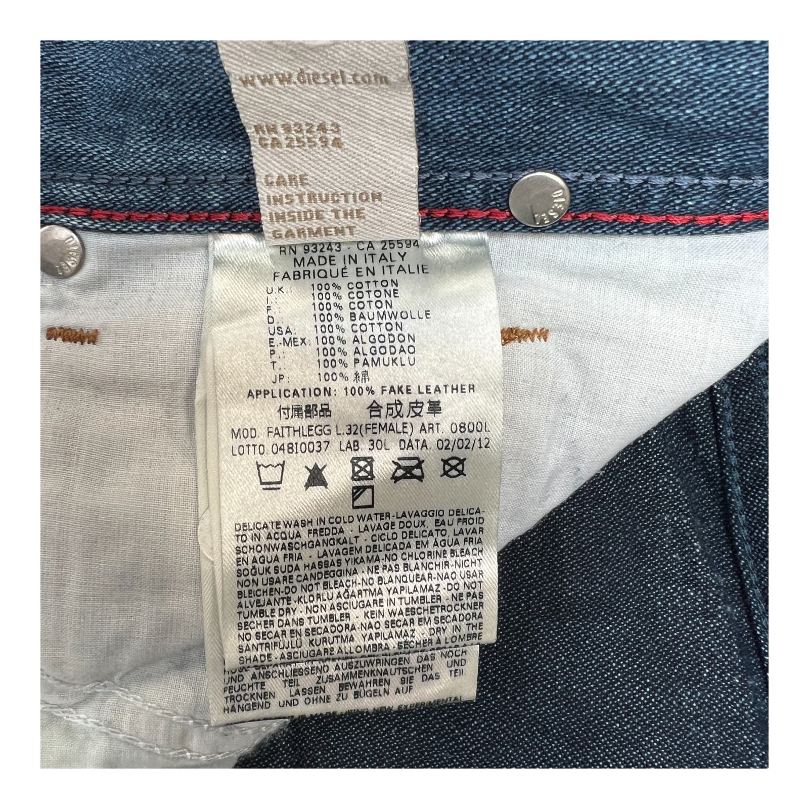 Diesel Women Denim Blue Jeans US 27 Washed Super Slim Skinny