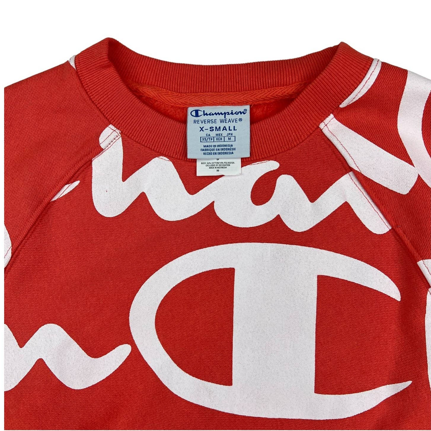 Champion Men Red Sweatshirt US XS Short Sleeve Crew Neck
