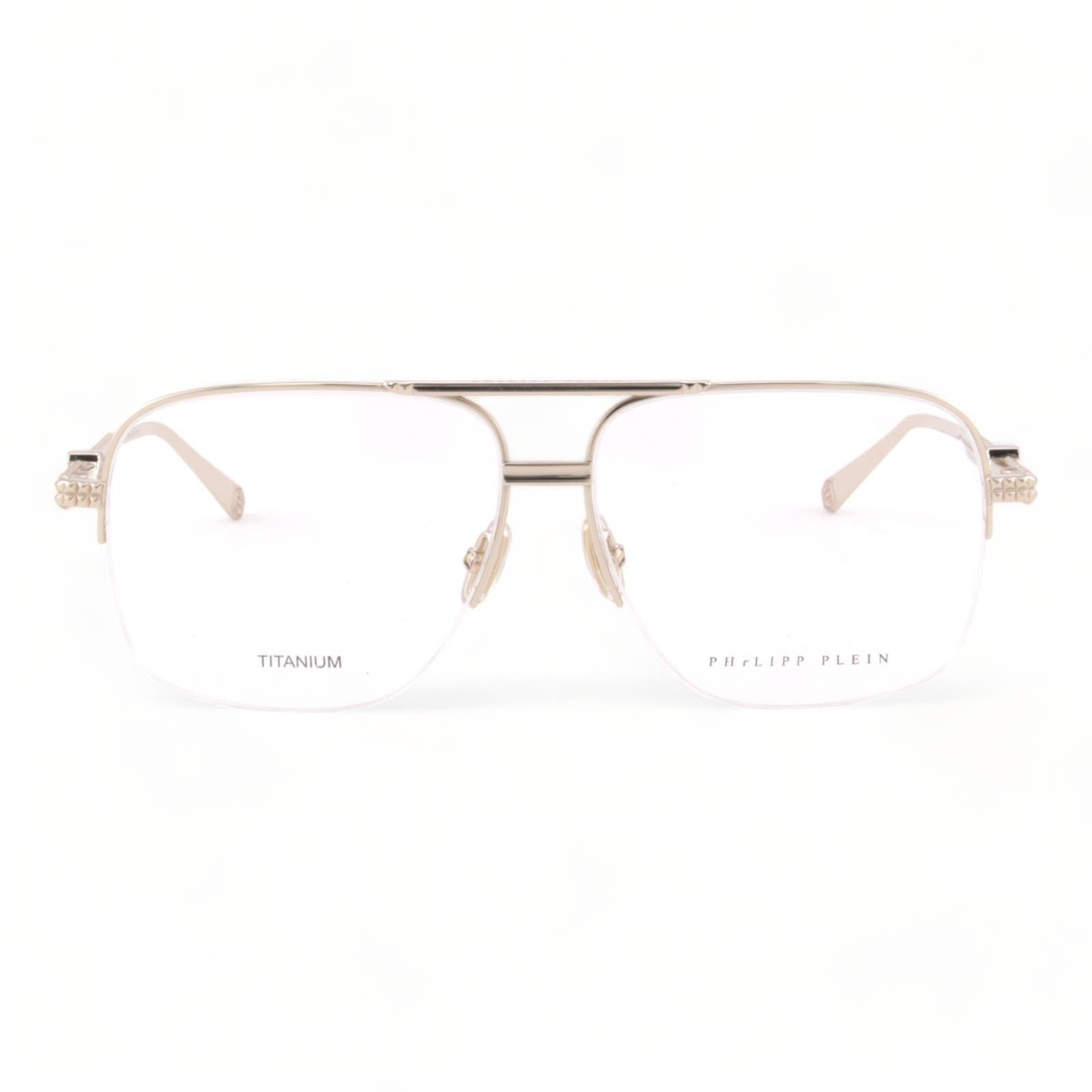 Men Square Glasses VPP063W-0349 Gold Titanium Optical Frame