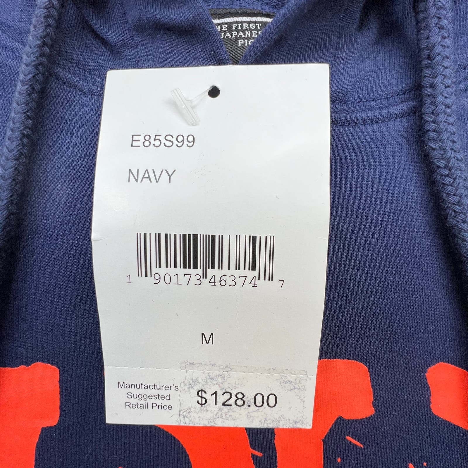 PRPS Men Navy Blue Printed Hoody US M Long Sleeve