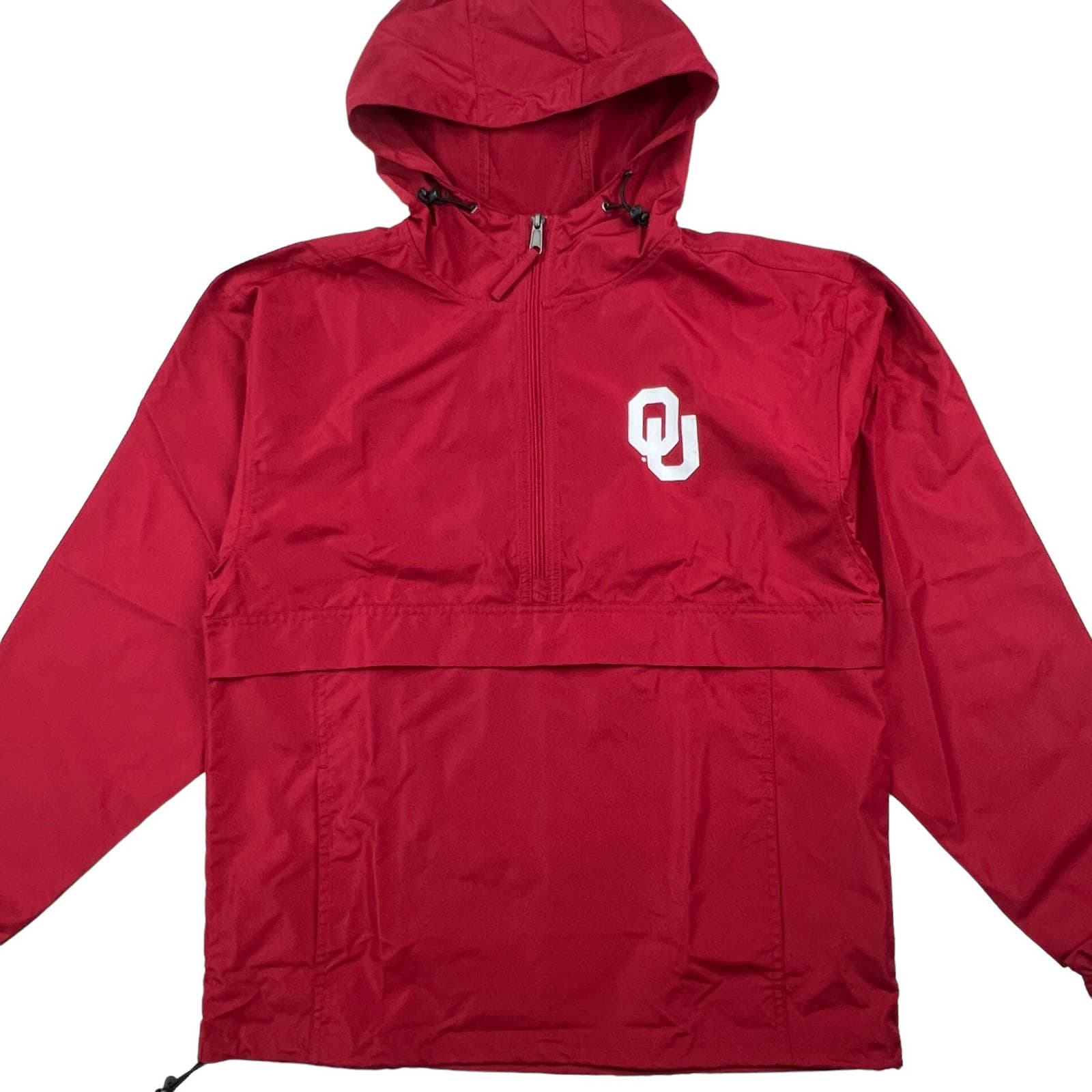 Champion Men Red Packable Jacket US S Lightweight Hooded Windbreaker