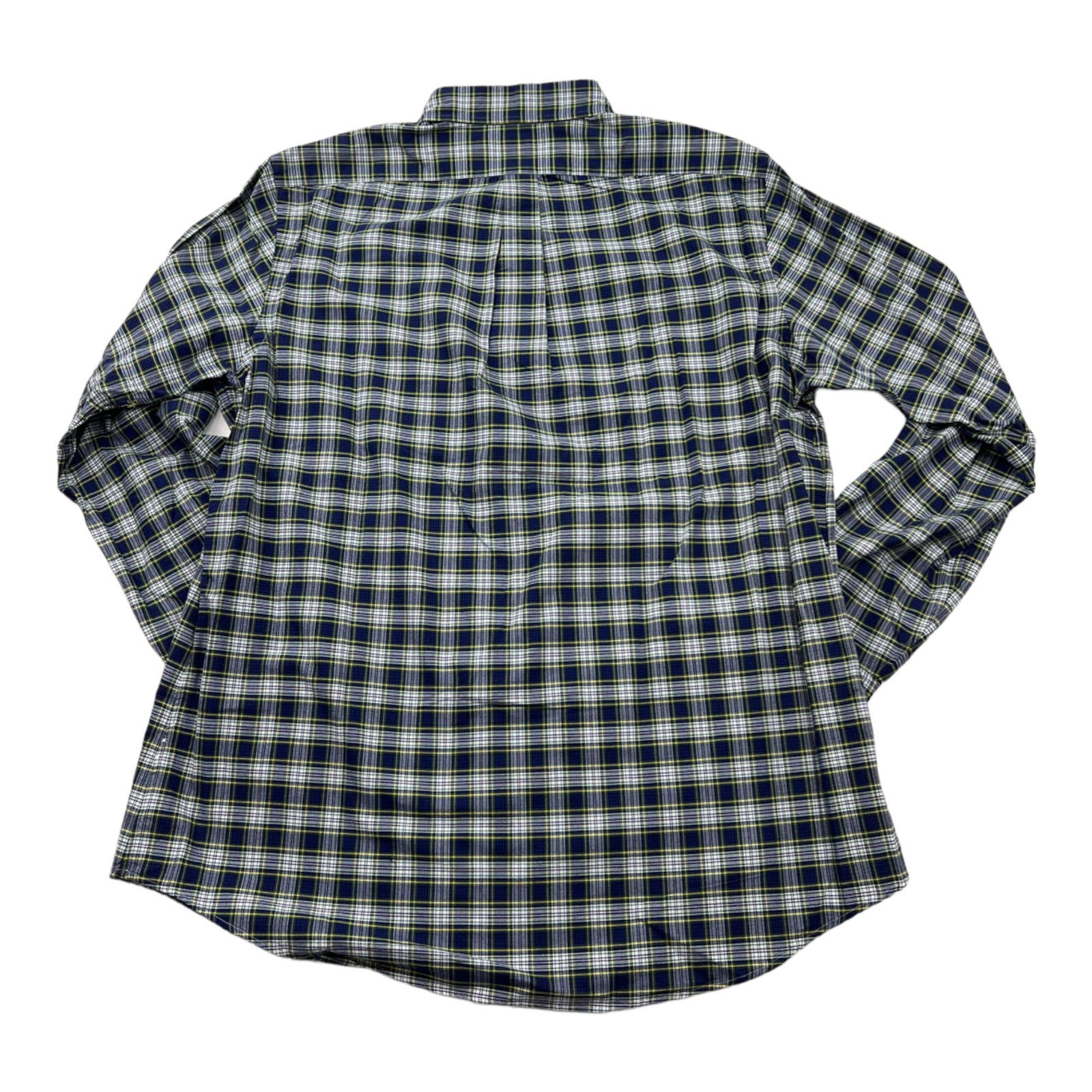 Ralph Lauren Men Blue Plaid Shirt US XL Long Sleeve Button Down