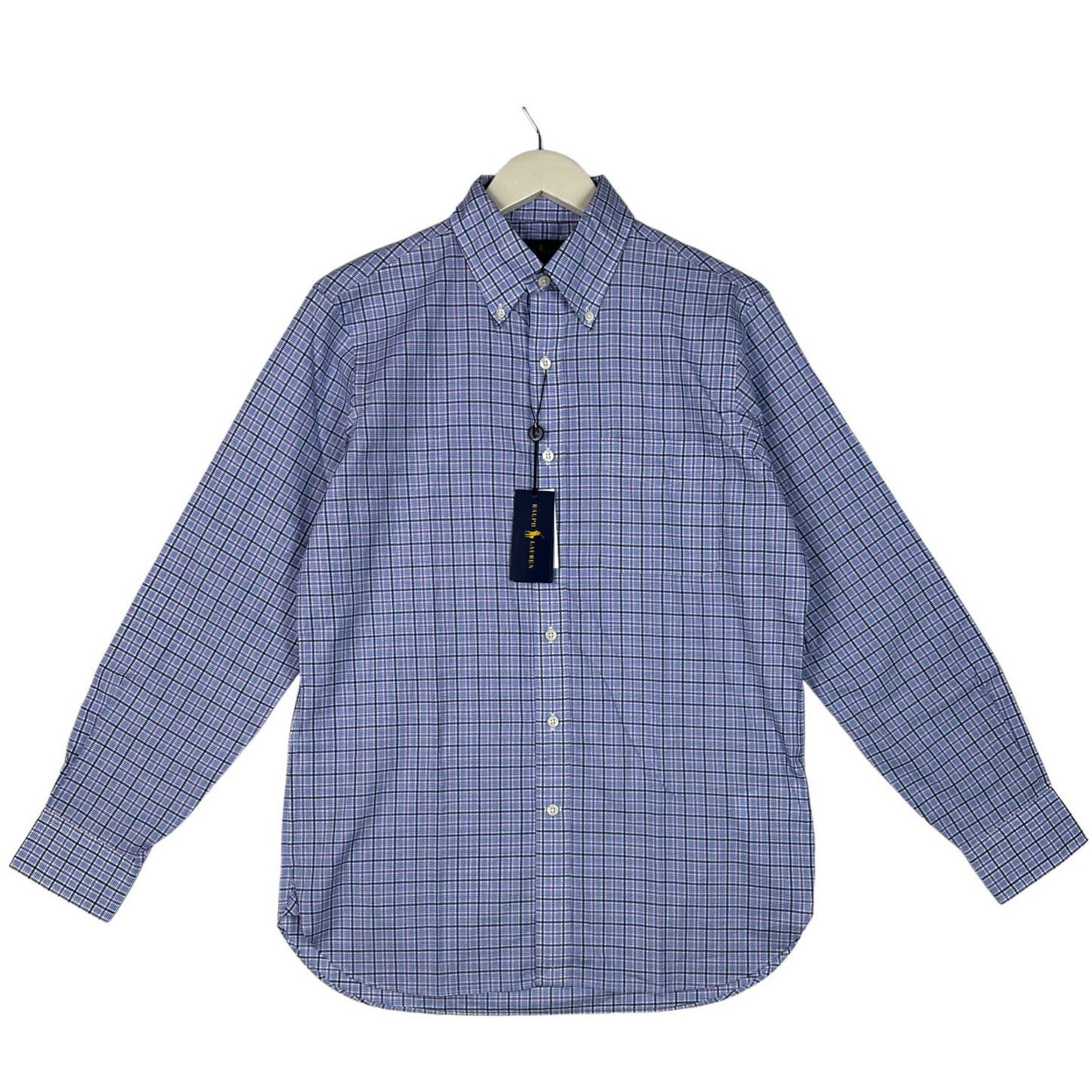 Ralph Lauren Men Blue Shirt US M Cotton Long Sleeve Button Down