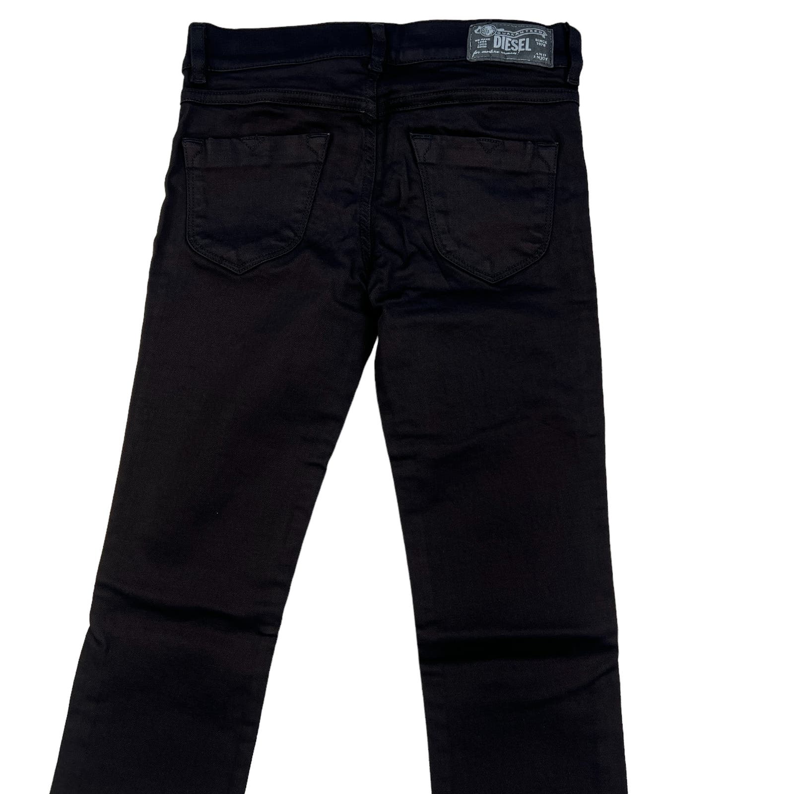 Diesel Livier Women Black Stretch Pants US 25 Super Slim Leggings