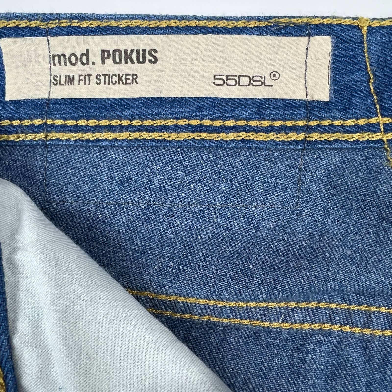 Diesel Pokus Men Denim Jeans US 29 Slim Fit Sticker Cotton