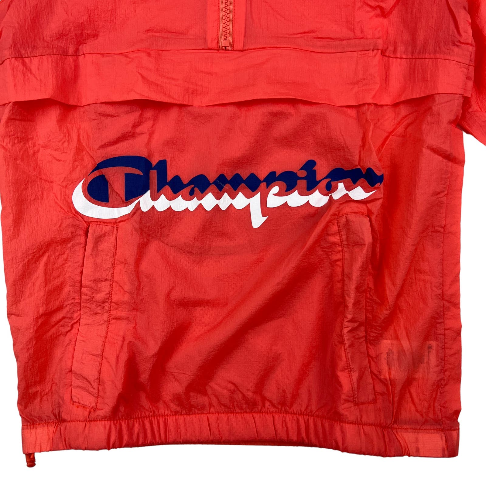 Champion Men Red Anorak US XS Hood Windbreaker