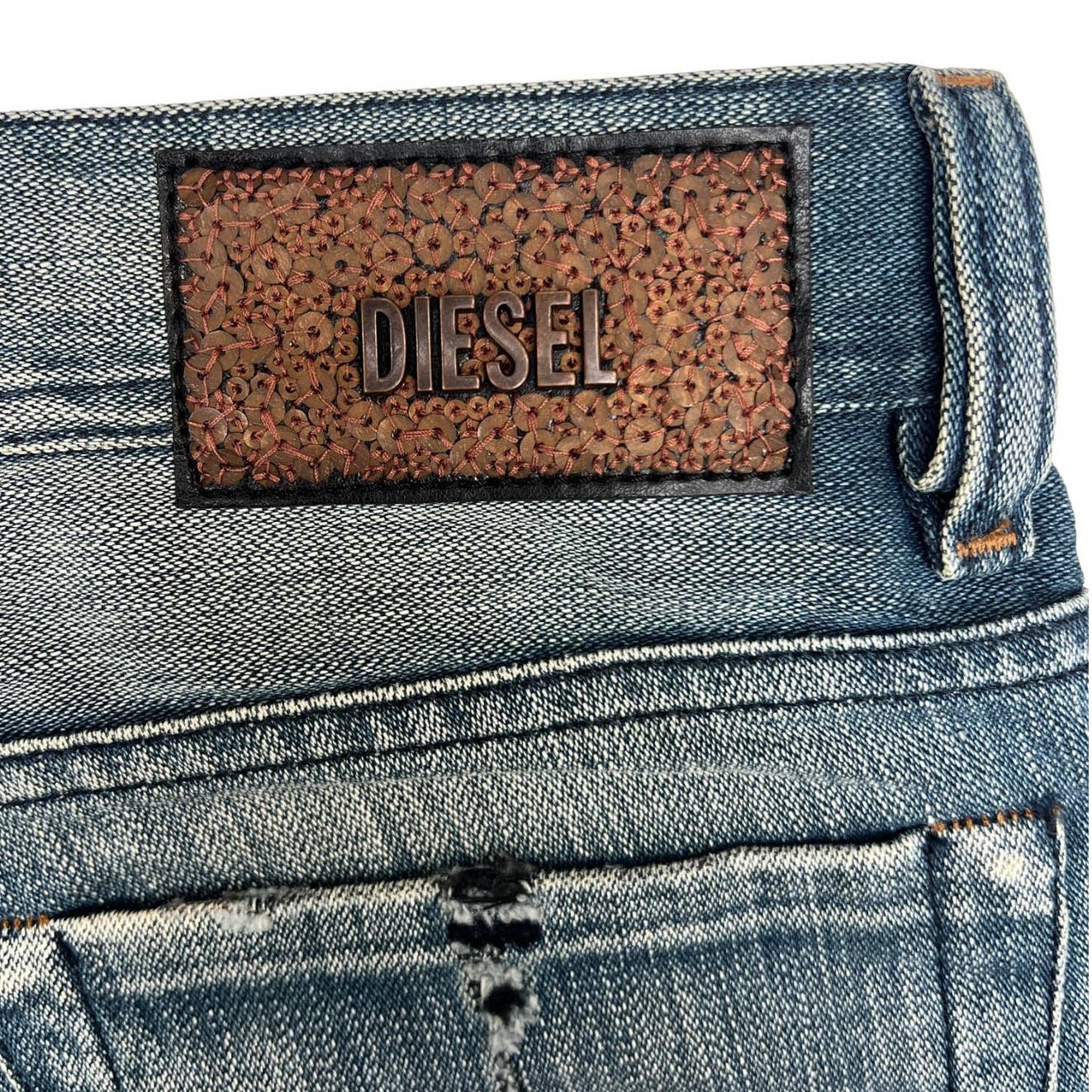 Diesel Women Denim Blue Jeans US 27 Washed Super Slim Skinny