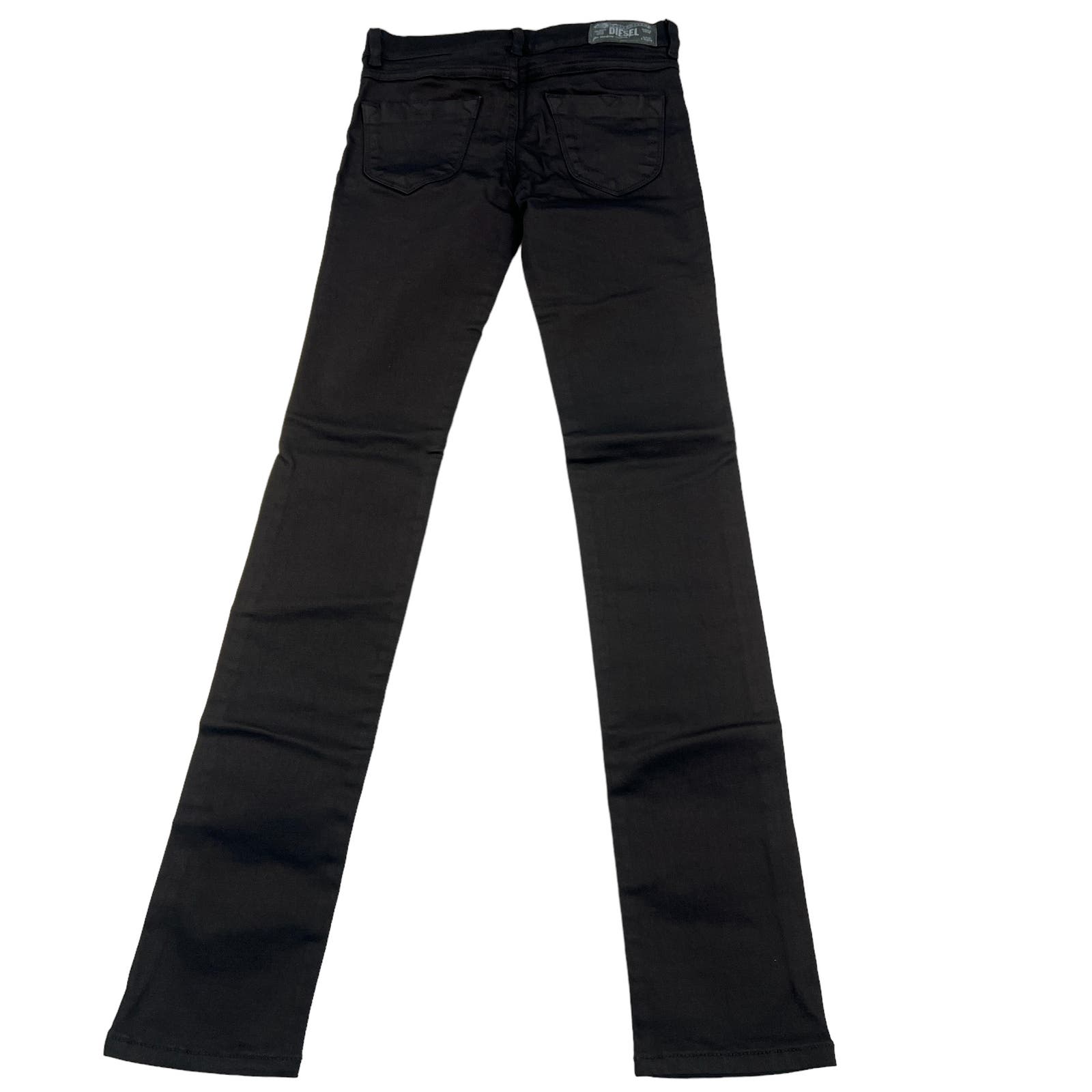 Diesel Livier Women Black Stretch Pants US 25 Super Slim Leggings