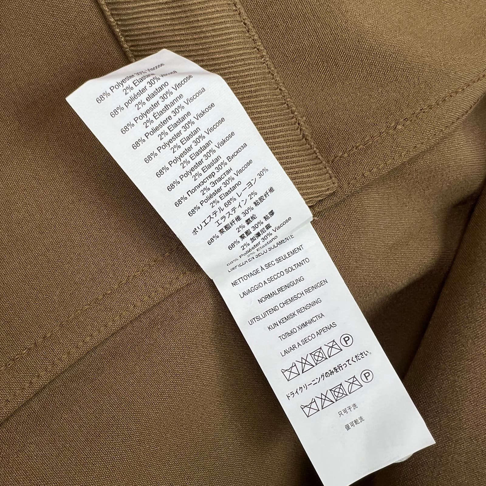 Michael Kors Men Olive Brown Coat US XL Long Sleeve Stretch