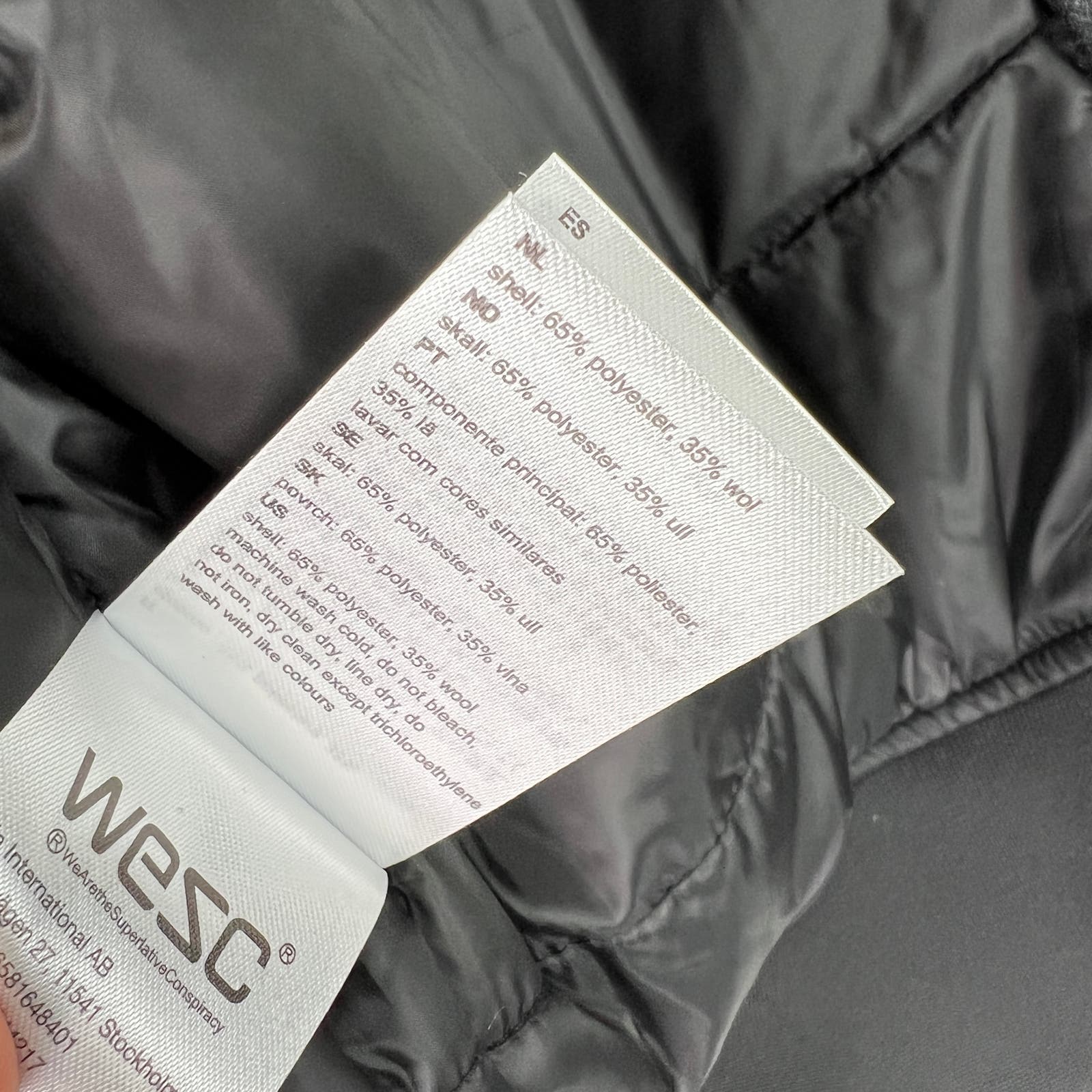 WESC Men US Men L / Women XL Bomber Blocked Flannel Jacket