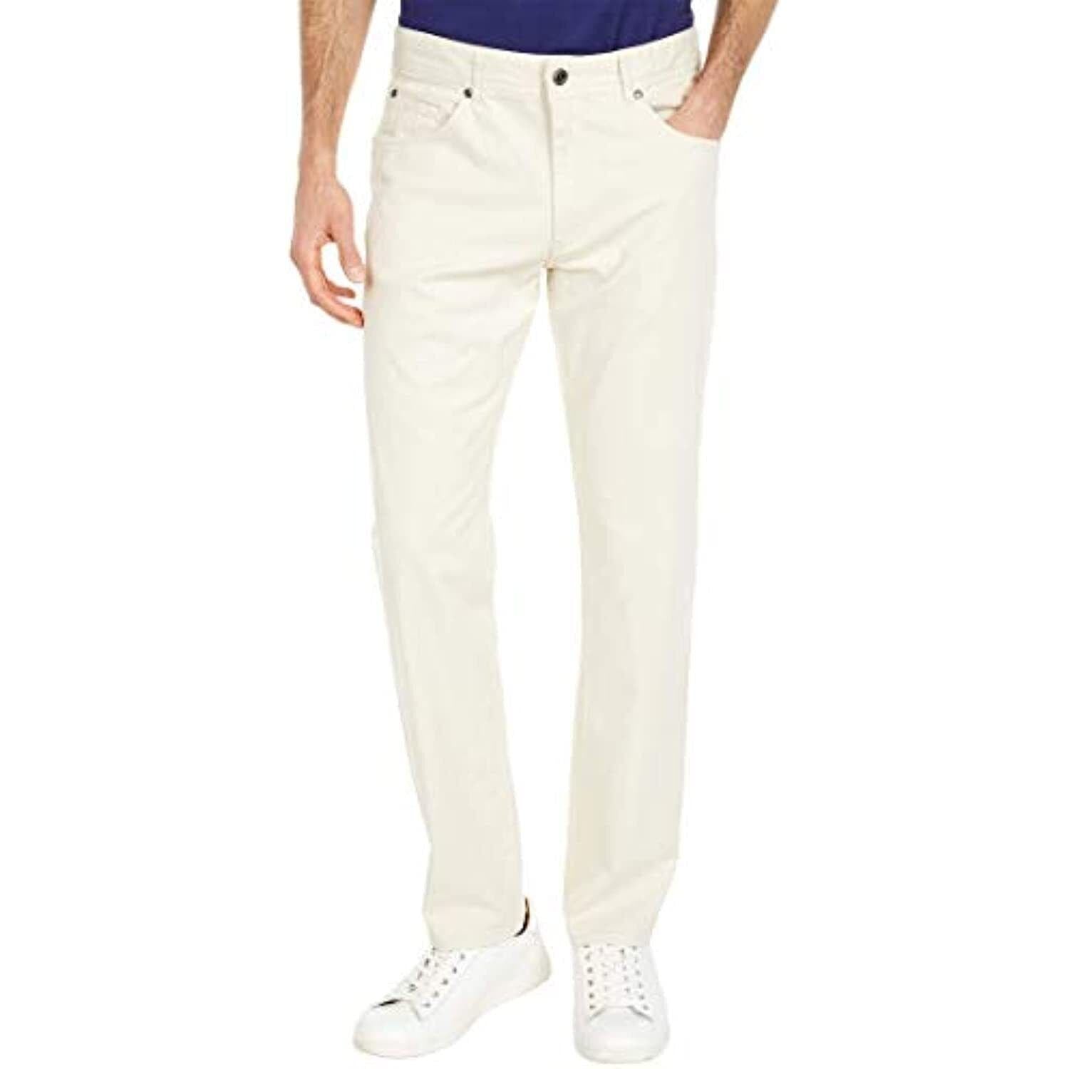 Johnnie-O Sawyer Men Stone White Jeans US 38x32 Slim Fit