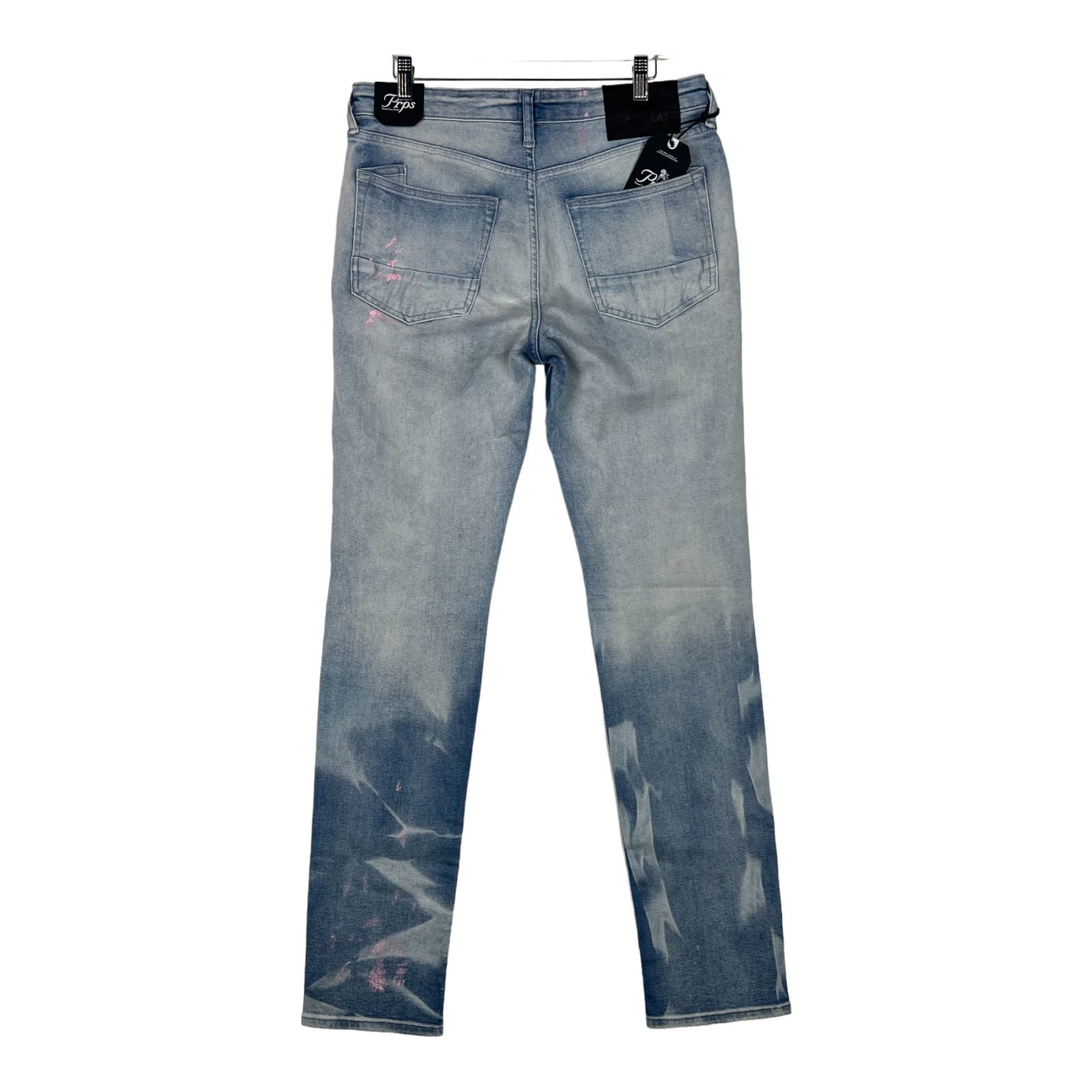 PRPS Le Sabre Men Light Wash Jeans US 31 Ripped Bleached Slim Fit