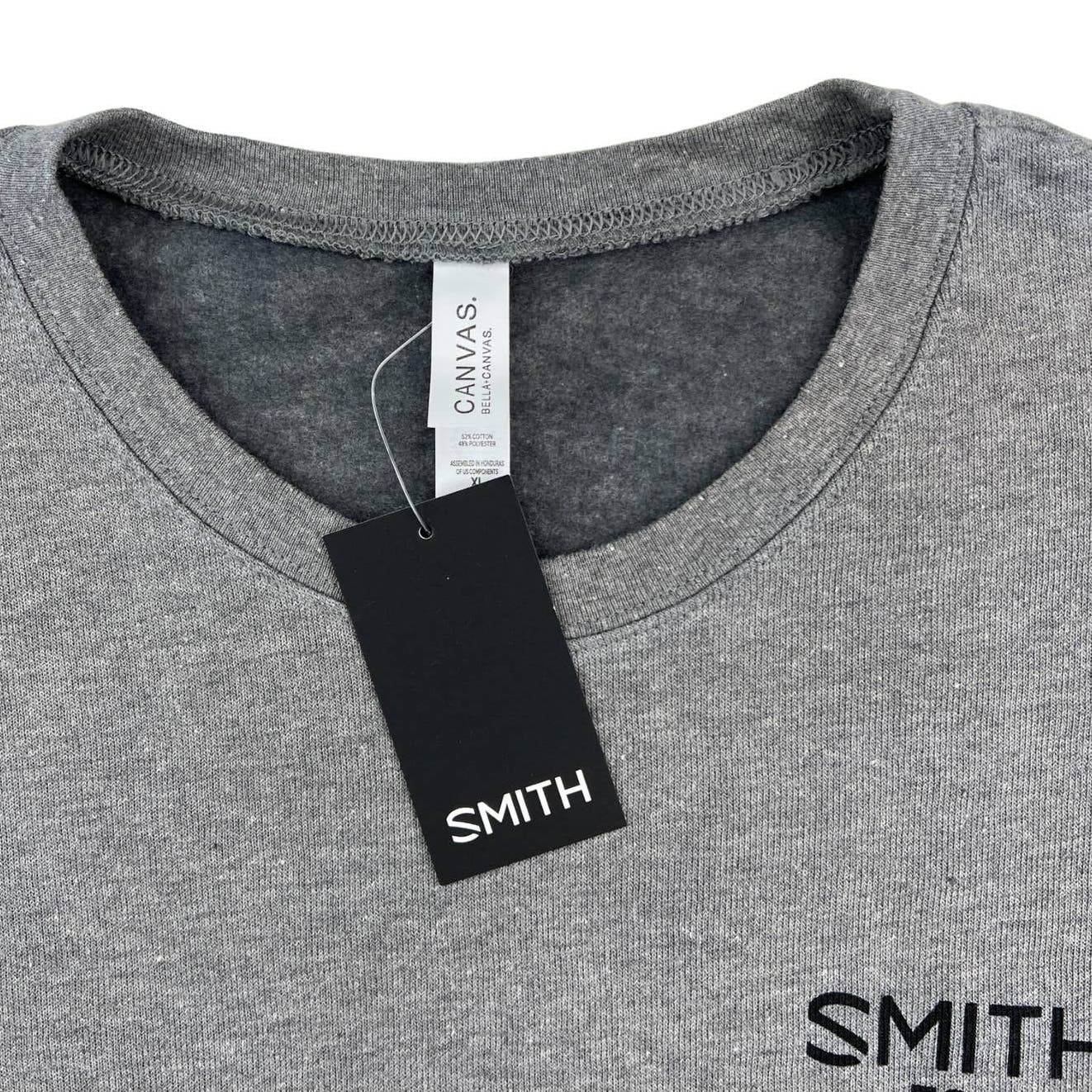 Smith Men Gray Sweatshirt US XL Crew Neck Pullover Long Sleeve