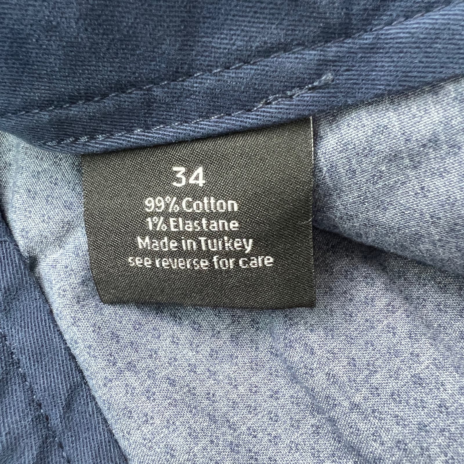 Dylan Gray Men Navy Blue Chinos Pants US 34 Classic Straight