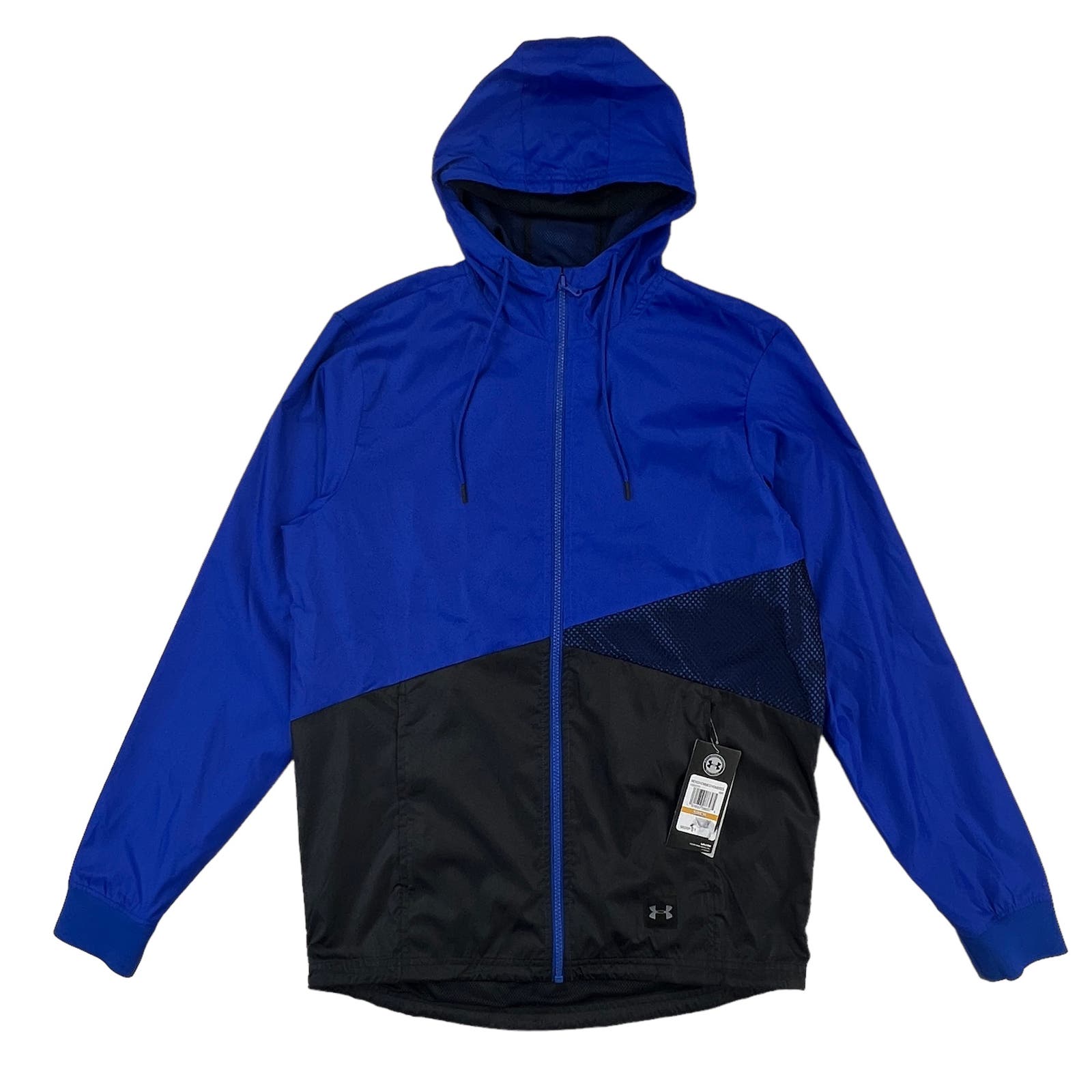 Under Armour Men Black Blue Sport Jacket US S Windbreaker